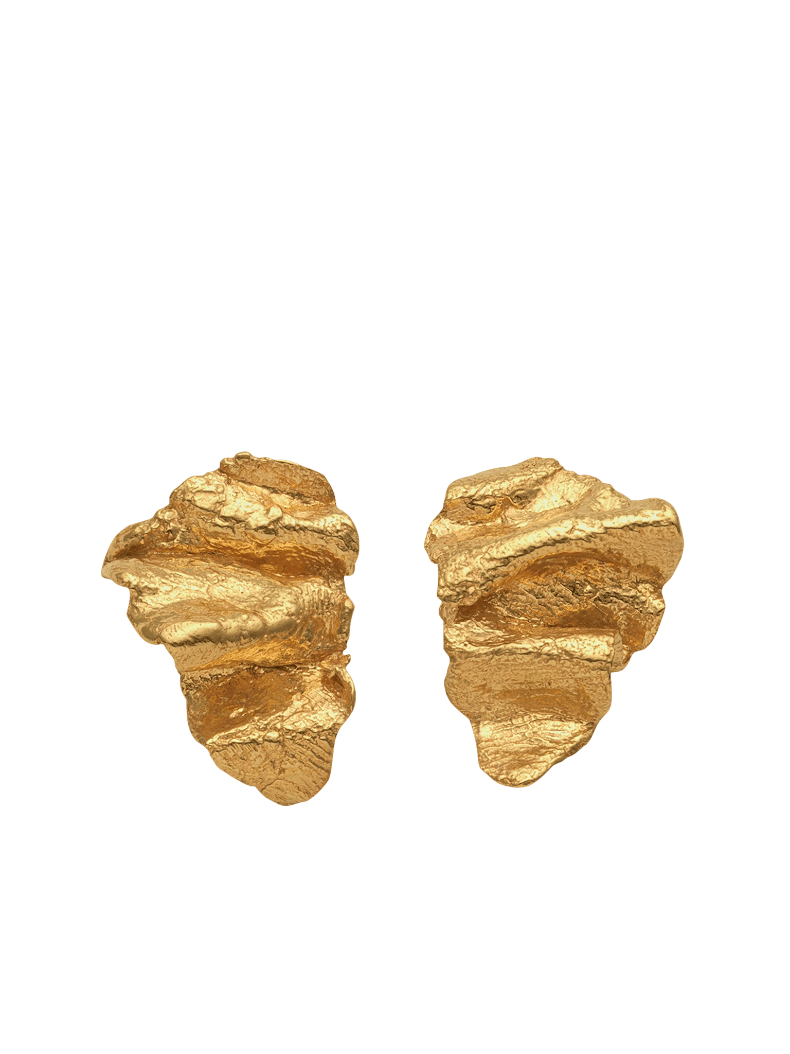 Artemis Wave Earrings Gold in Gold made by Eva Remenyi