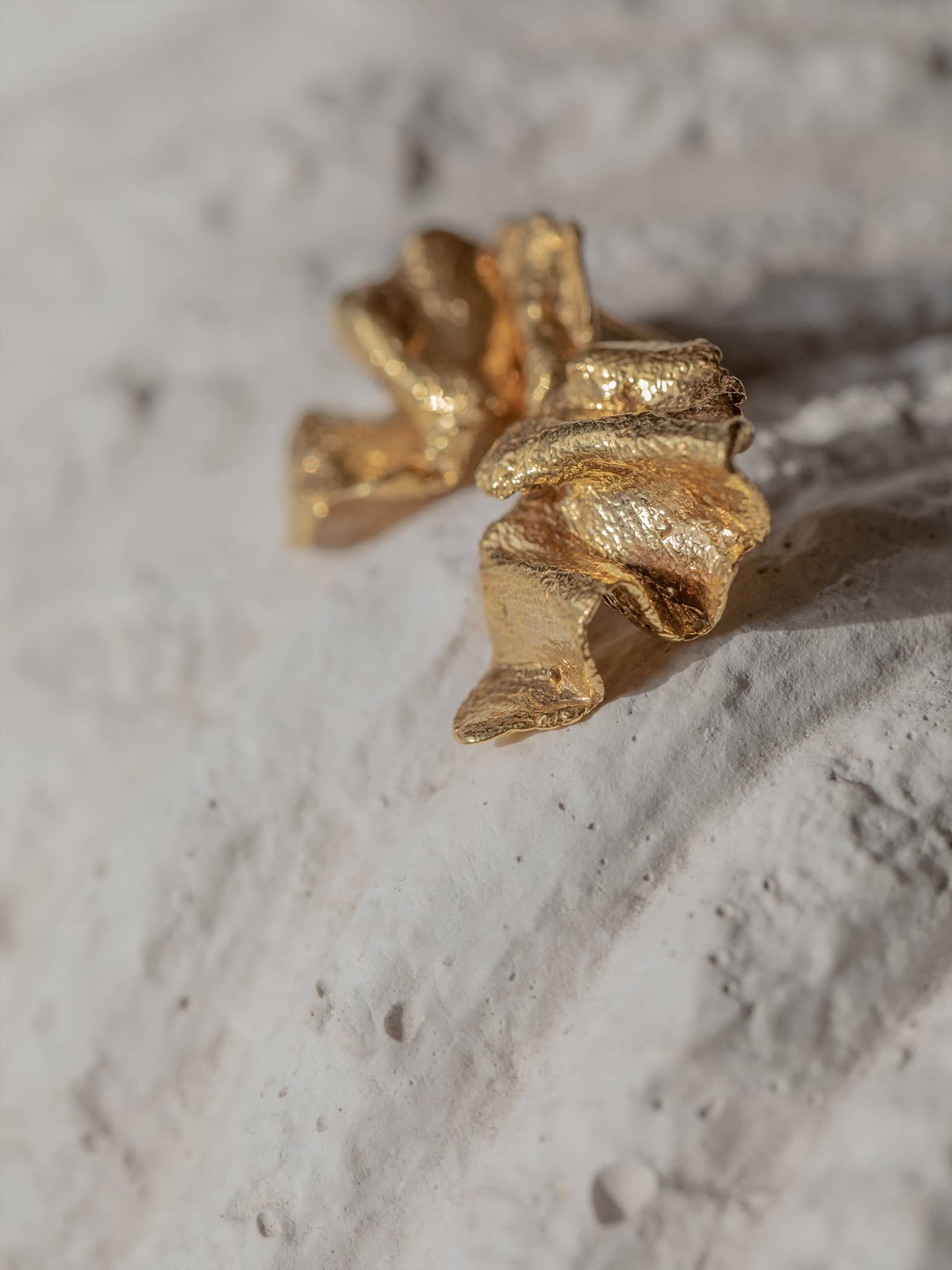 Artemis Wave Earrings Gold in Gold made by Eva Remenyi