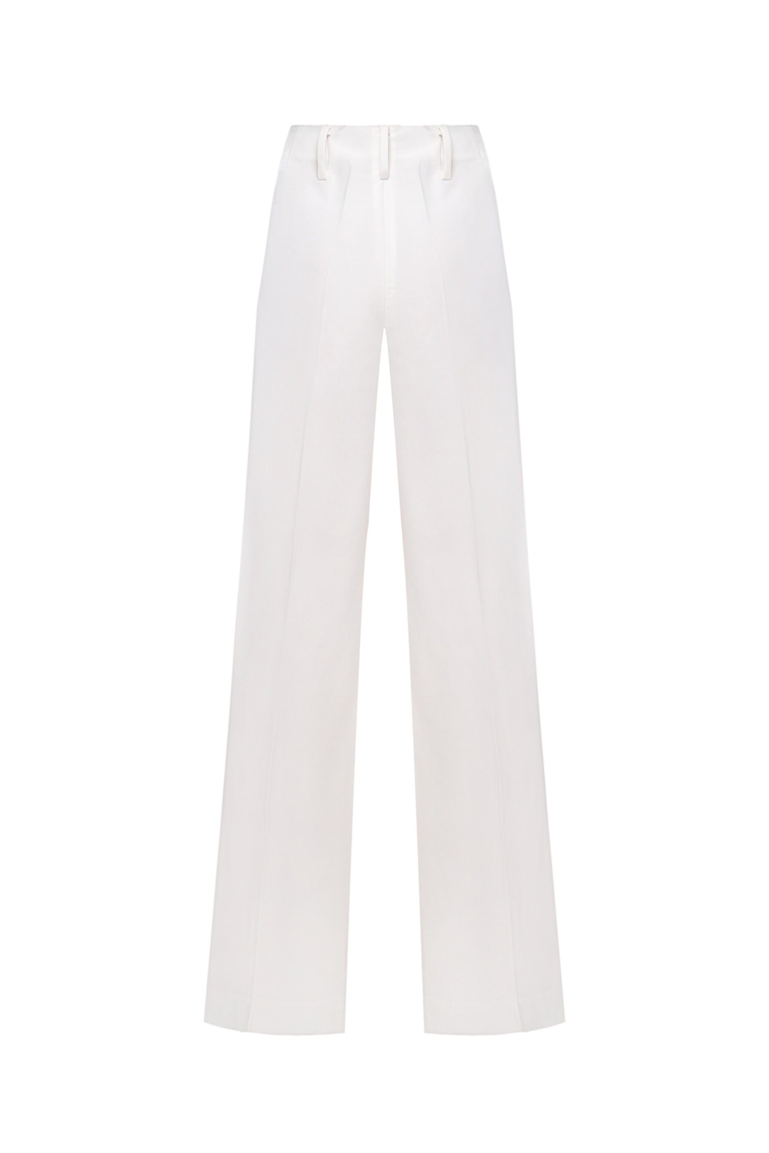 White trousers with black piping made by A.M.G