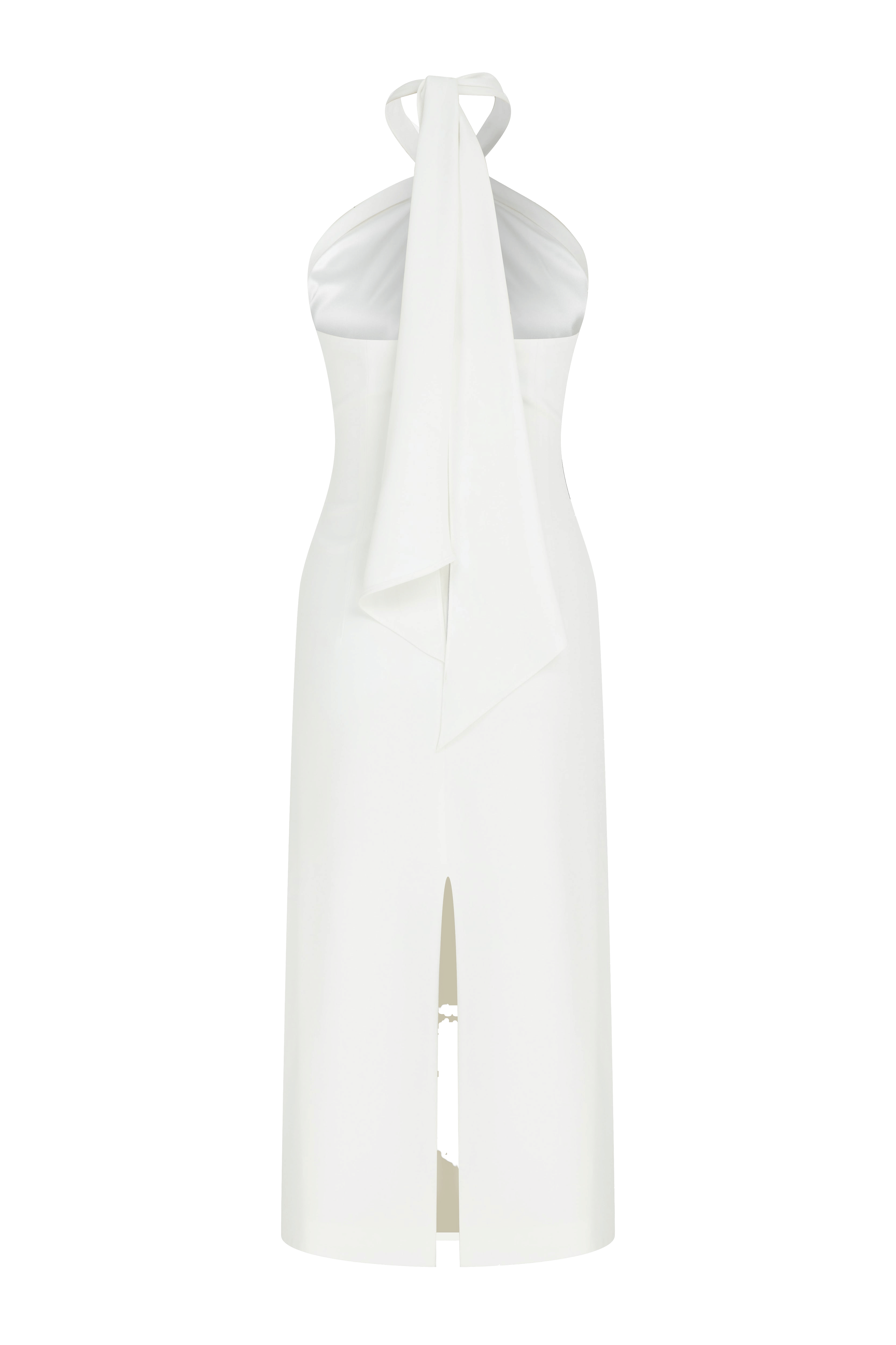 Viana Crepe Midi Dress in Vanilla Ice made by Nazli Ceren