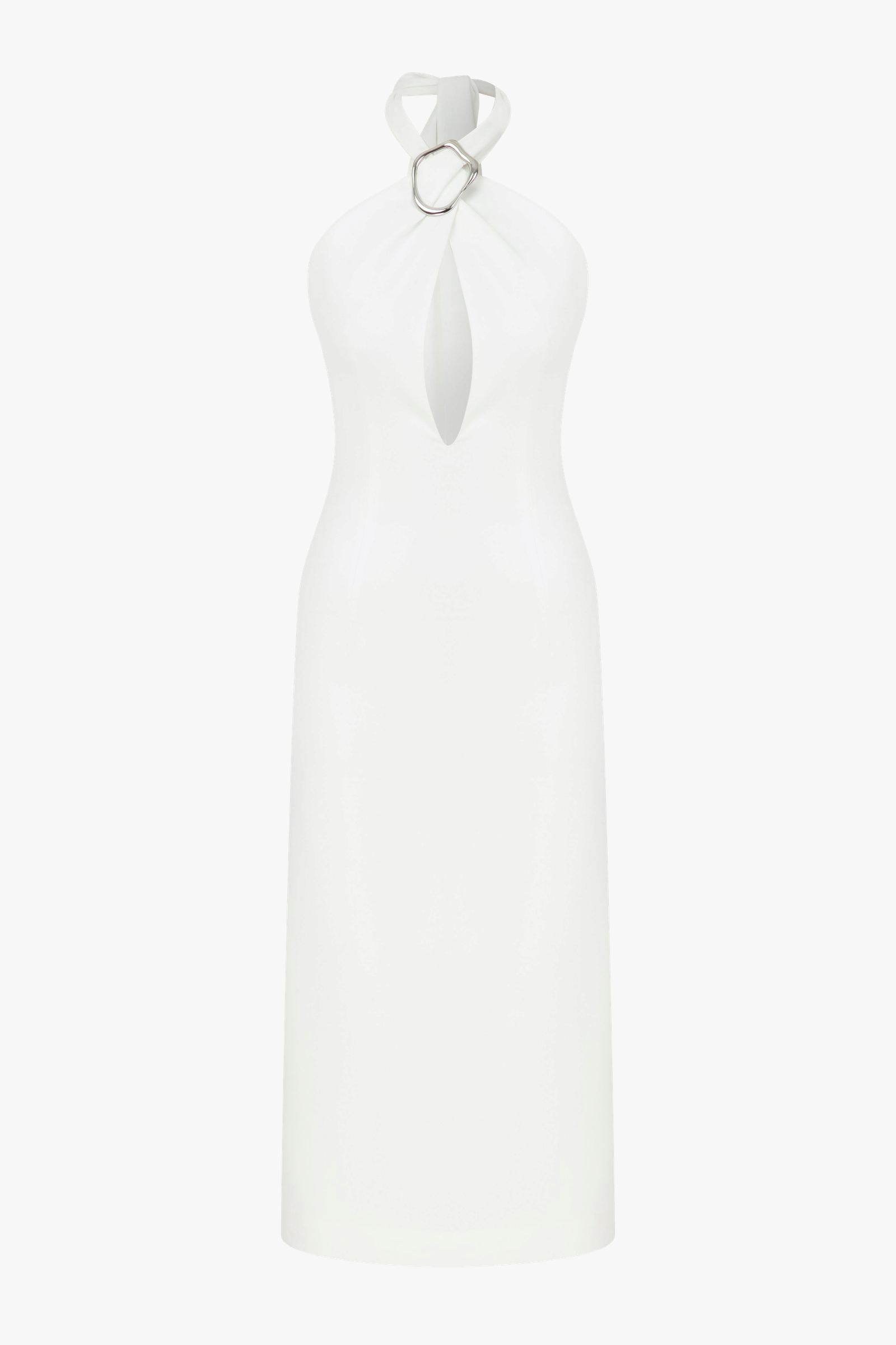 Viana Crepe Midi Dress in Vanilla Ice made by Nazli Ceren