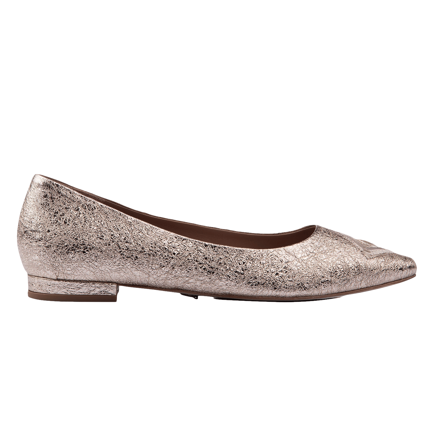 Diamond Ballerina Molten Gold Leather in Gold made by ATANA