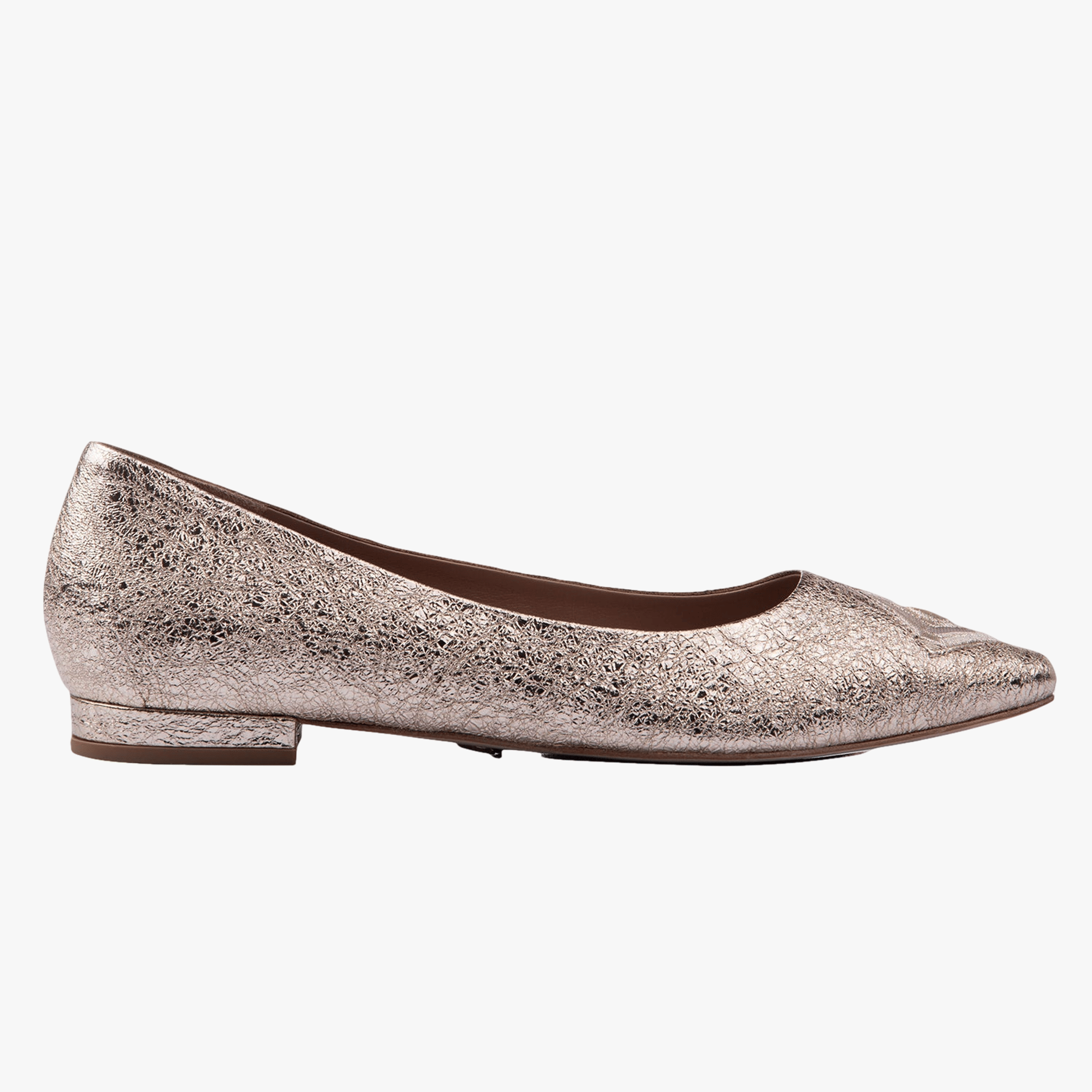 Diamond Ballerina Molten Gold Leather in Gold made by ATANA