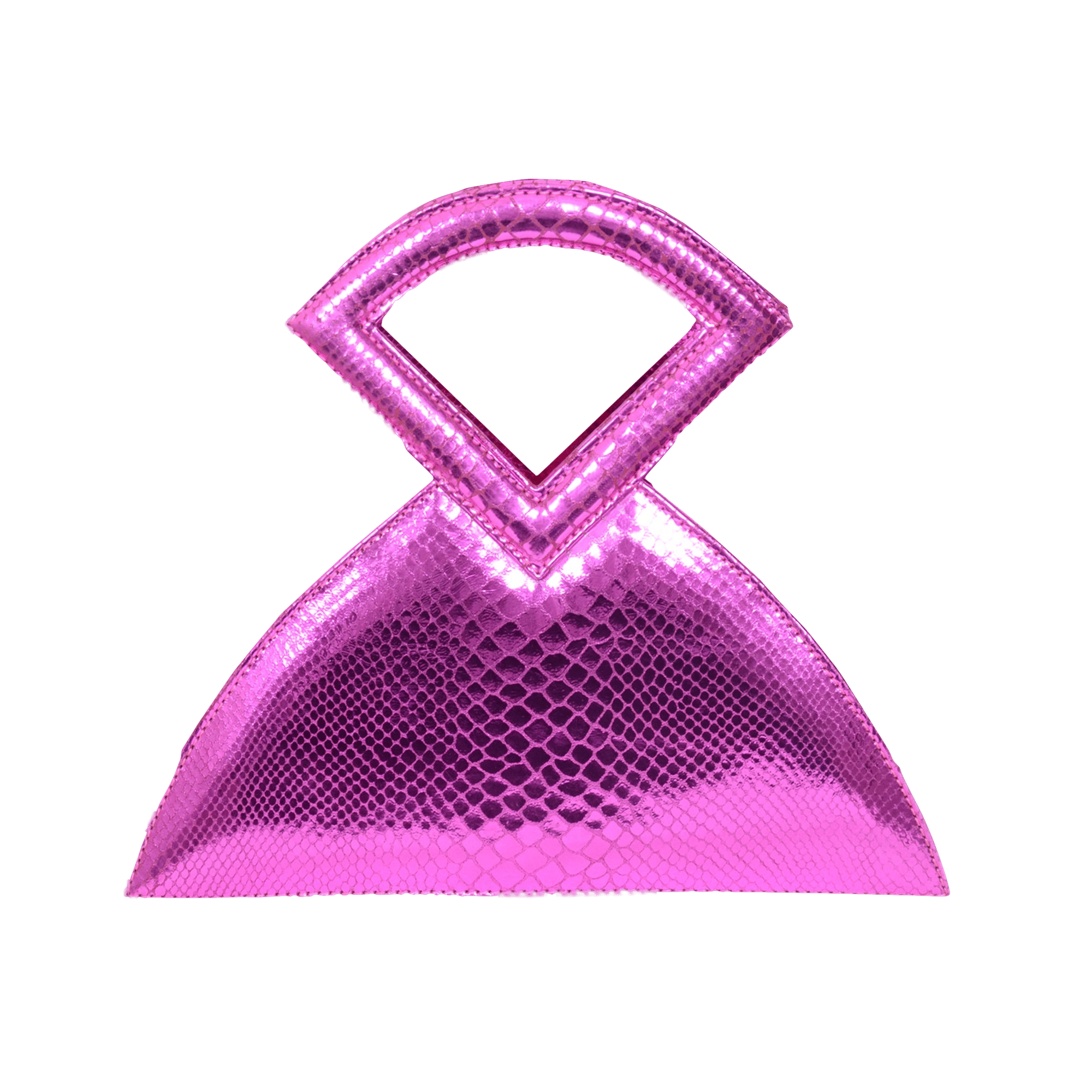 Farha - Fuchsia - Triangular Top Handle made by ALIEL