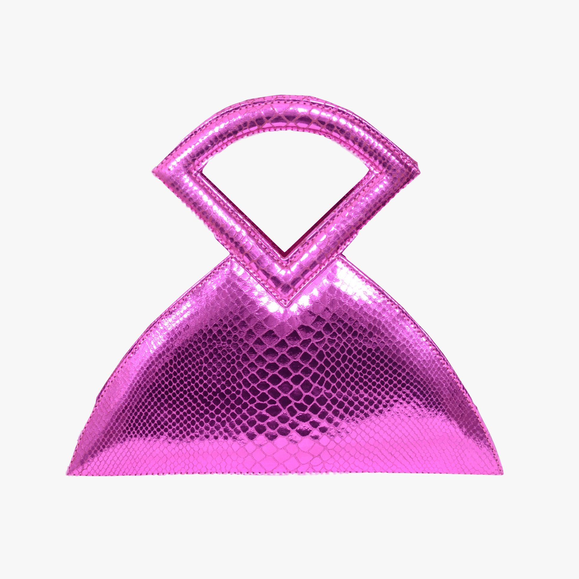 Farha - Fuchsia - Triangular Top Handle made by ALIEL
