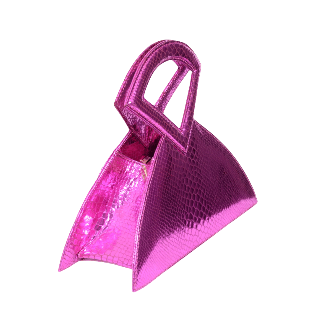 Farha - Fuchsia - Triangular Top Handle made by ALIEL