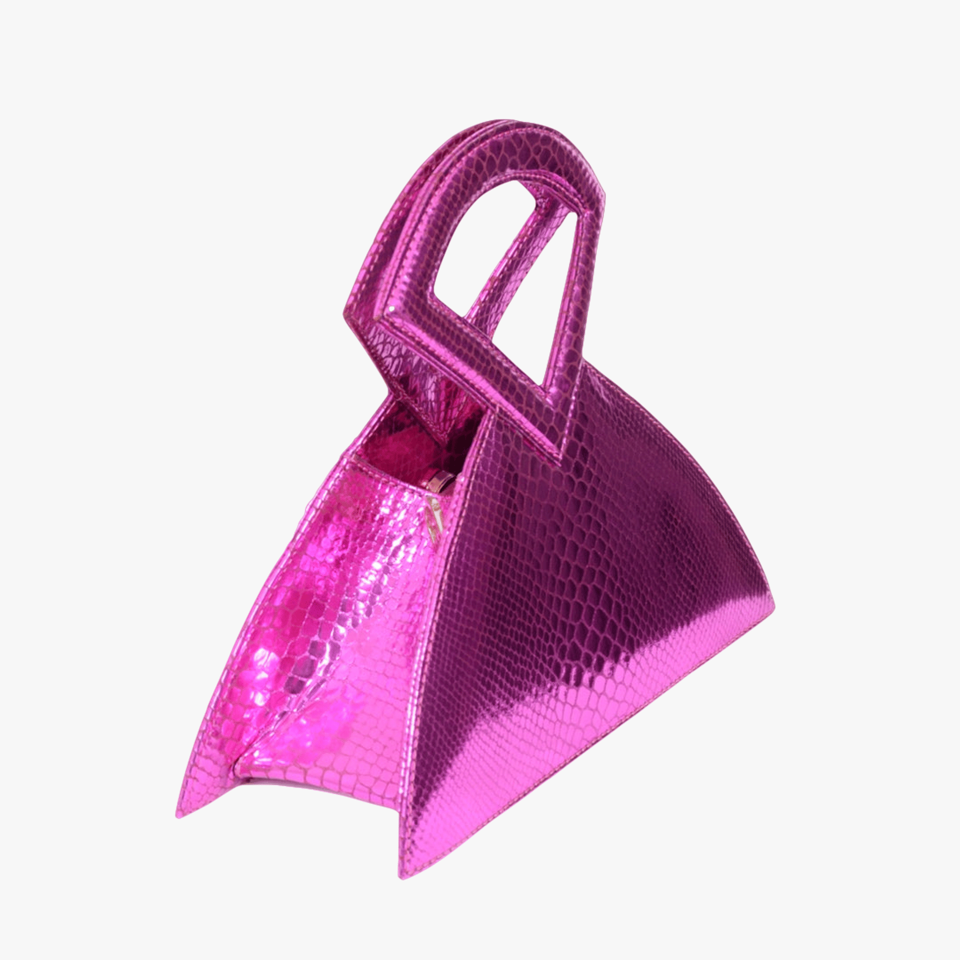 Farha - Fuchsia - Triangular Top Handle made by ALIEL