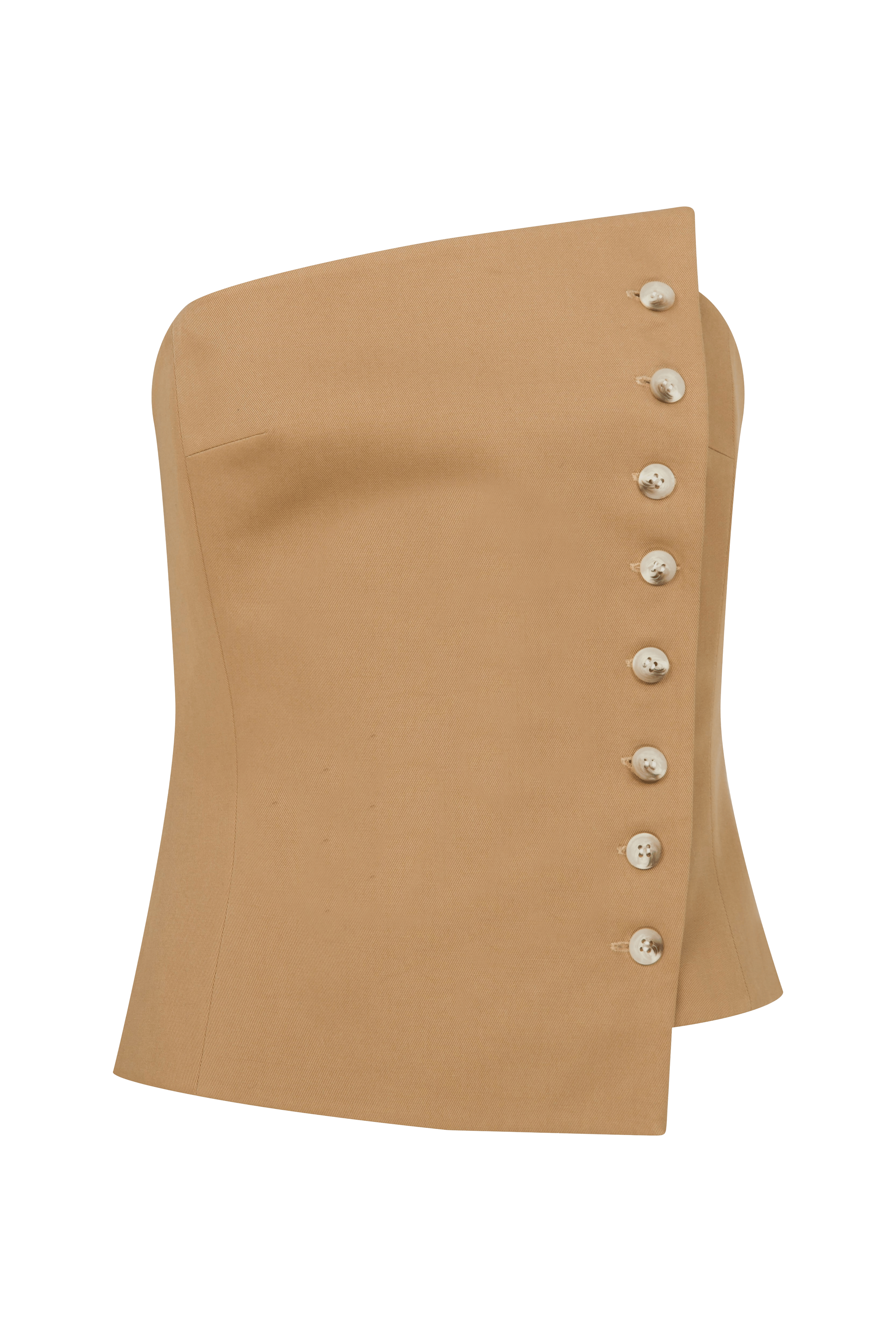 Odyle Cotton Bustier in Golden Straw made by Nazli Ceren