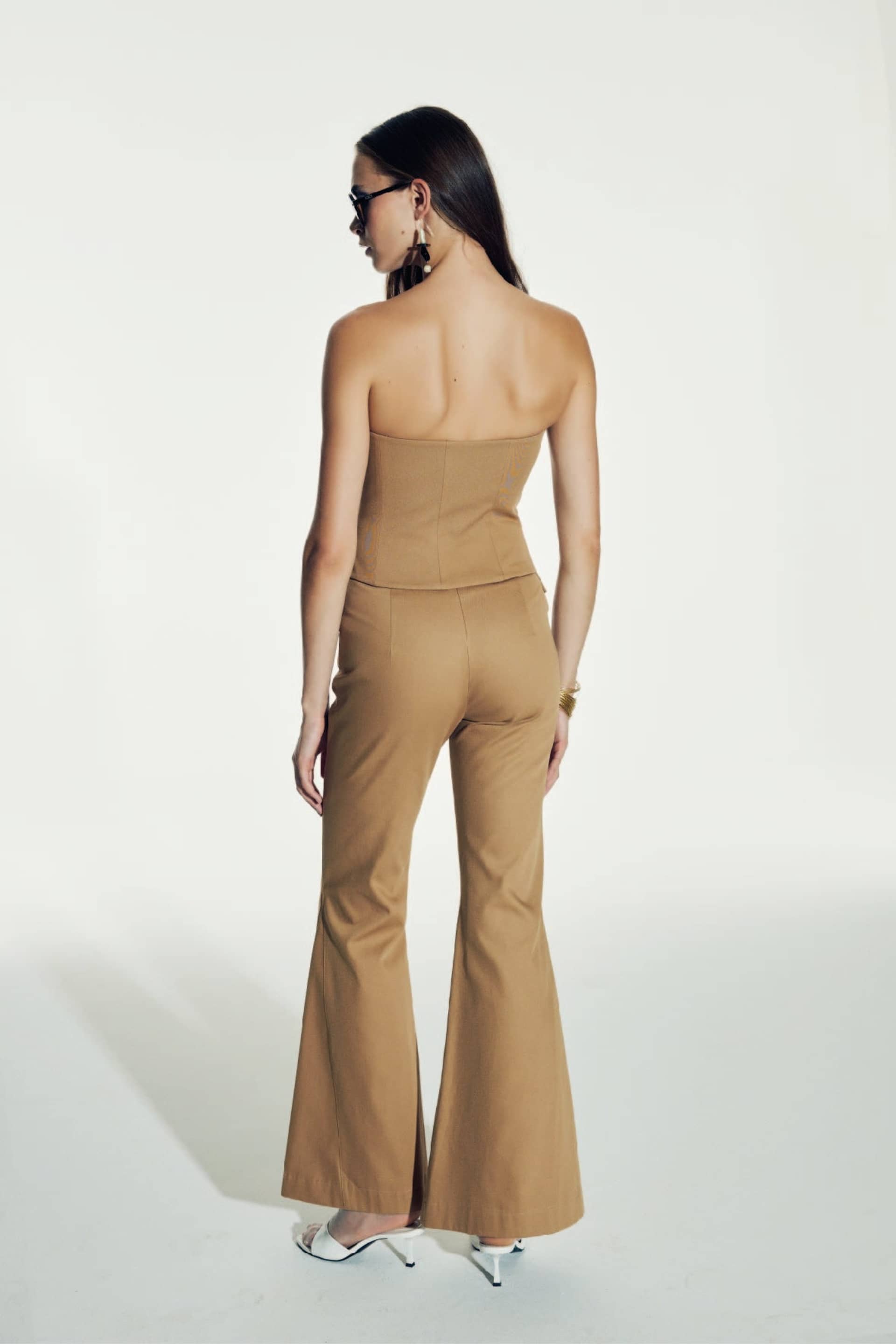 Odyle Cotton Bustier in Golden Straw made by Nazli Ceren