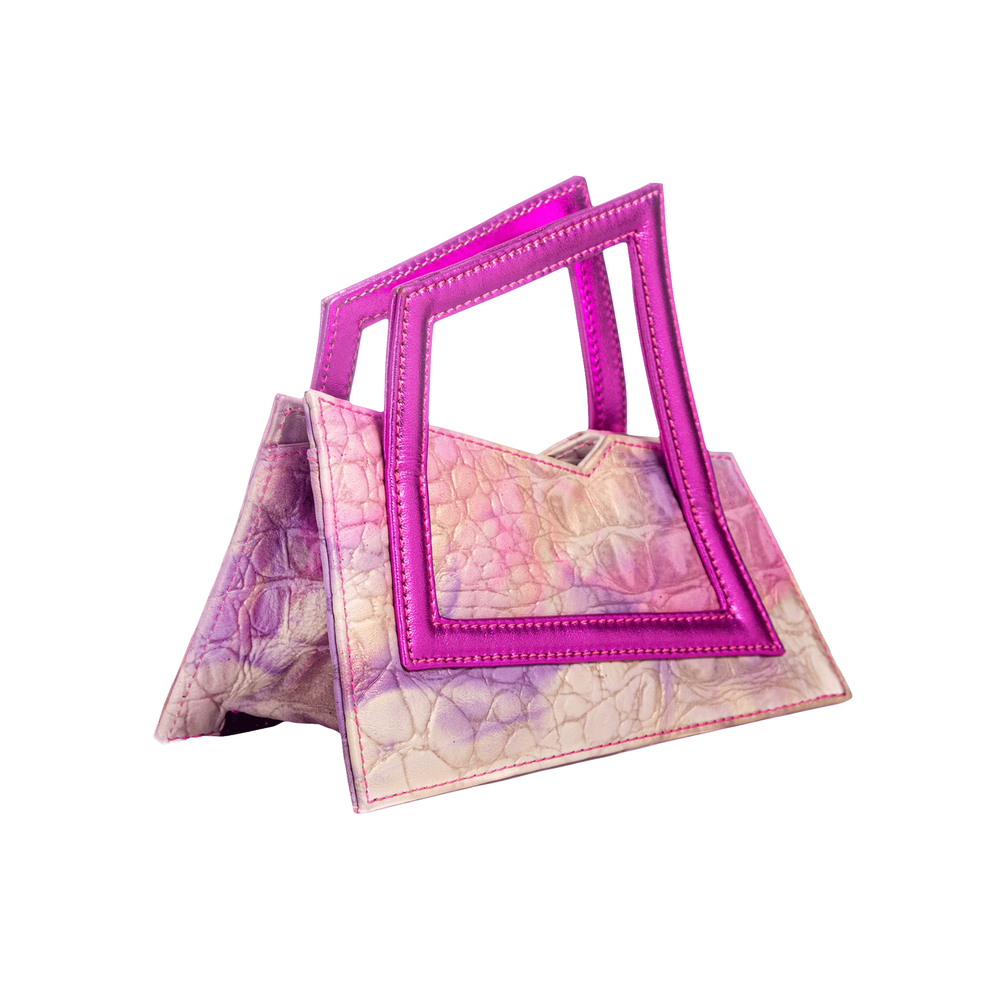 Jari'aa - Rose - Square Top Handle Bag made by ALIEL