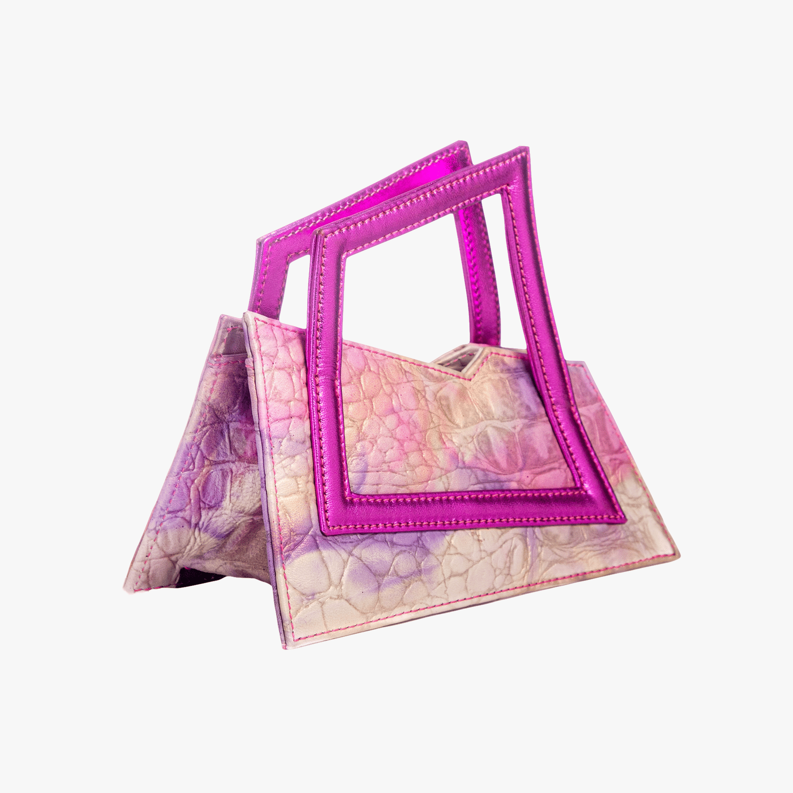 Jari'aa - Rose - Square Top Handle Bag made by ALIEL