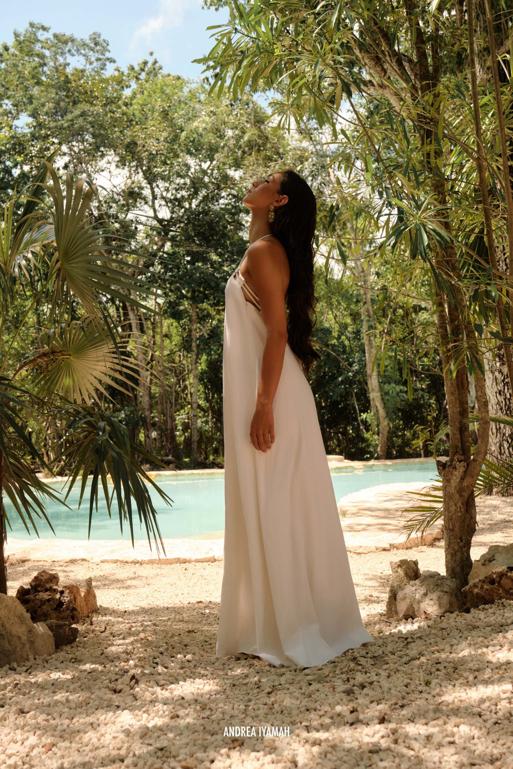 ESSI MAXI DRESS - LIMESTONE made by Andrea Iyamah