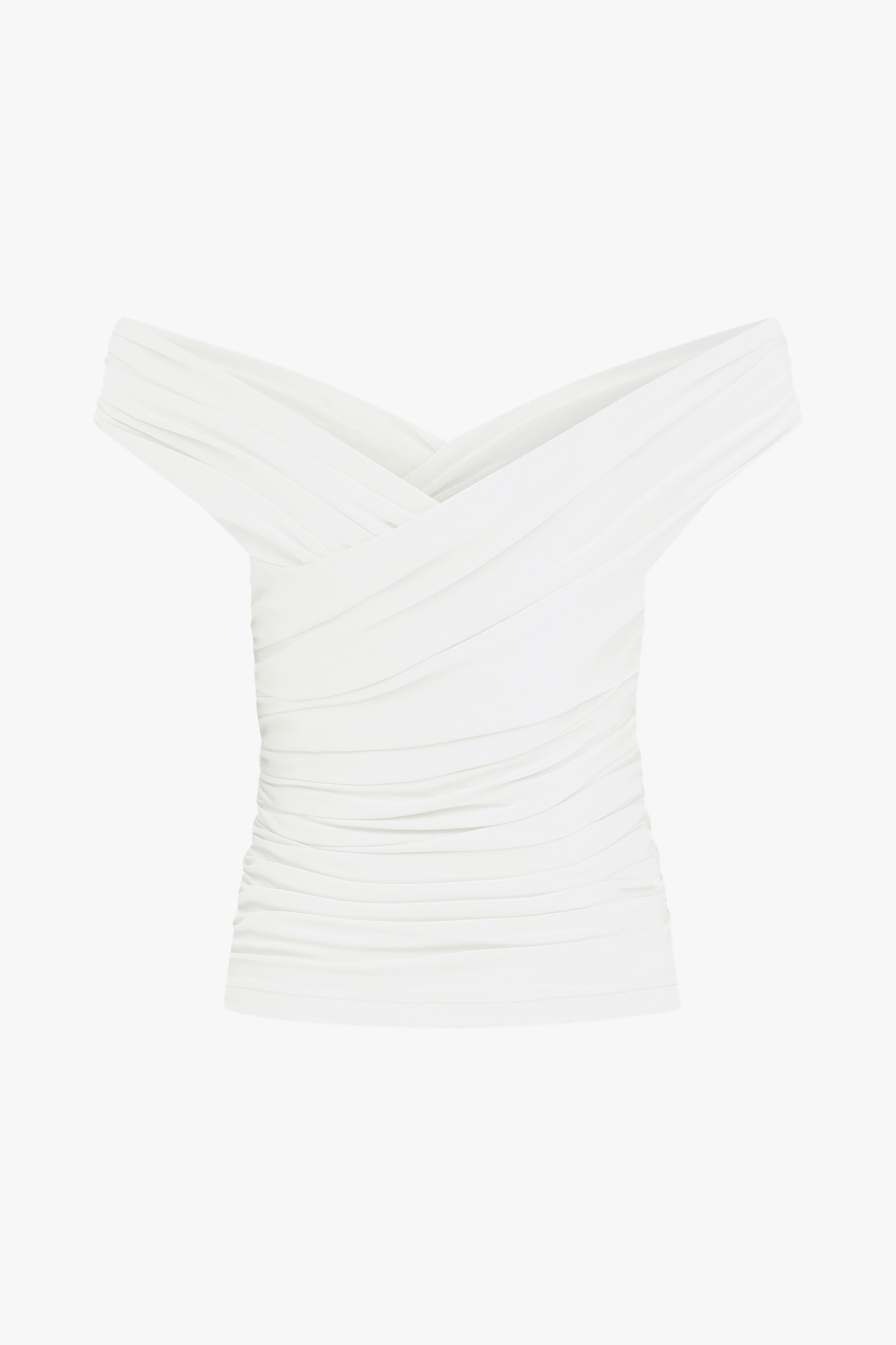 Cheri Blouse In White made by Nazli Ceren