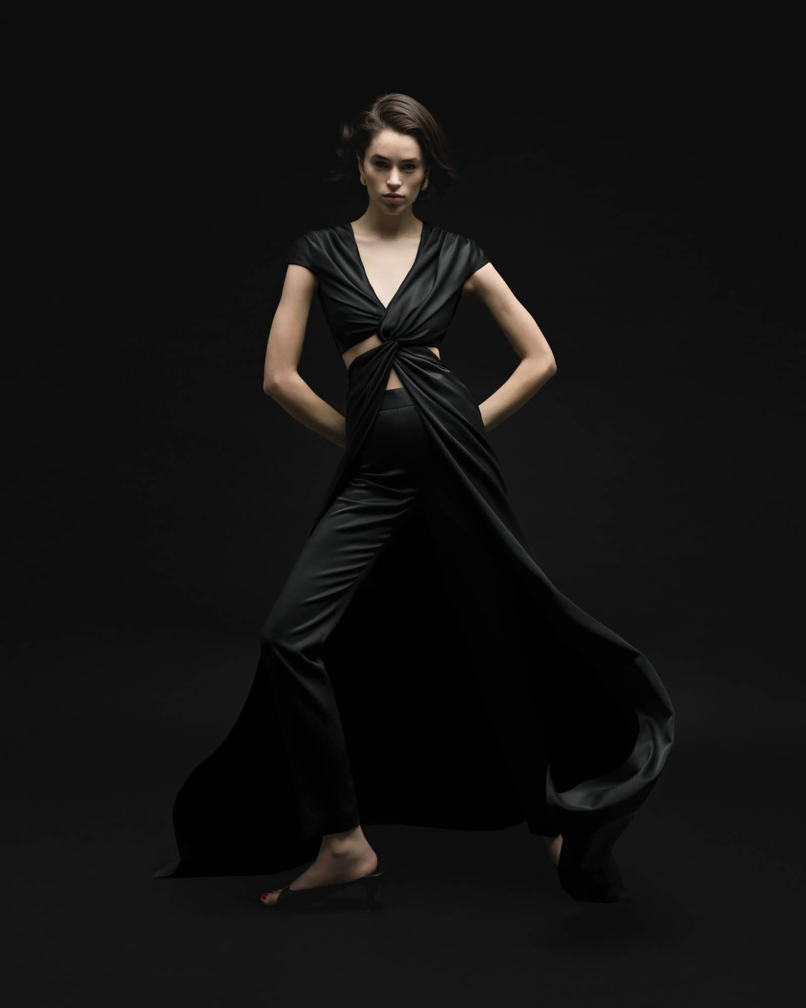 Straigh-leg pants made by Maria Kokhia