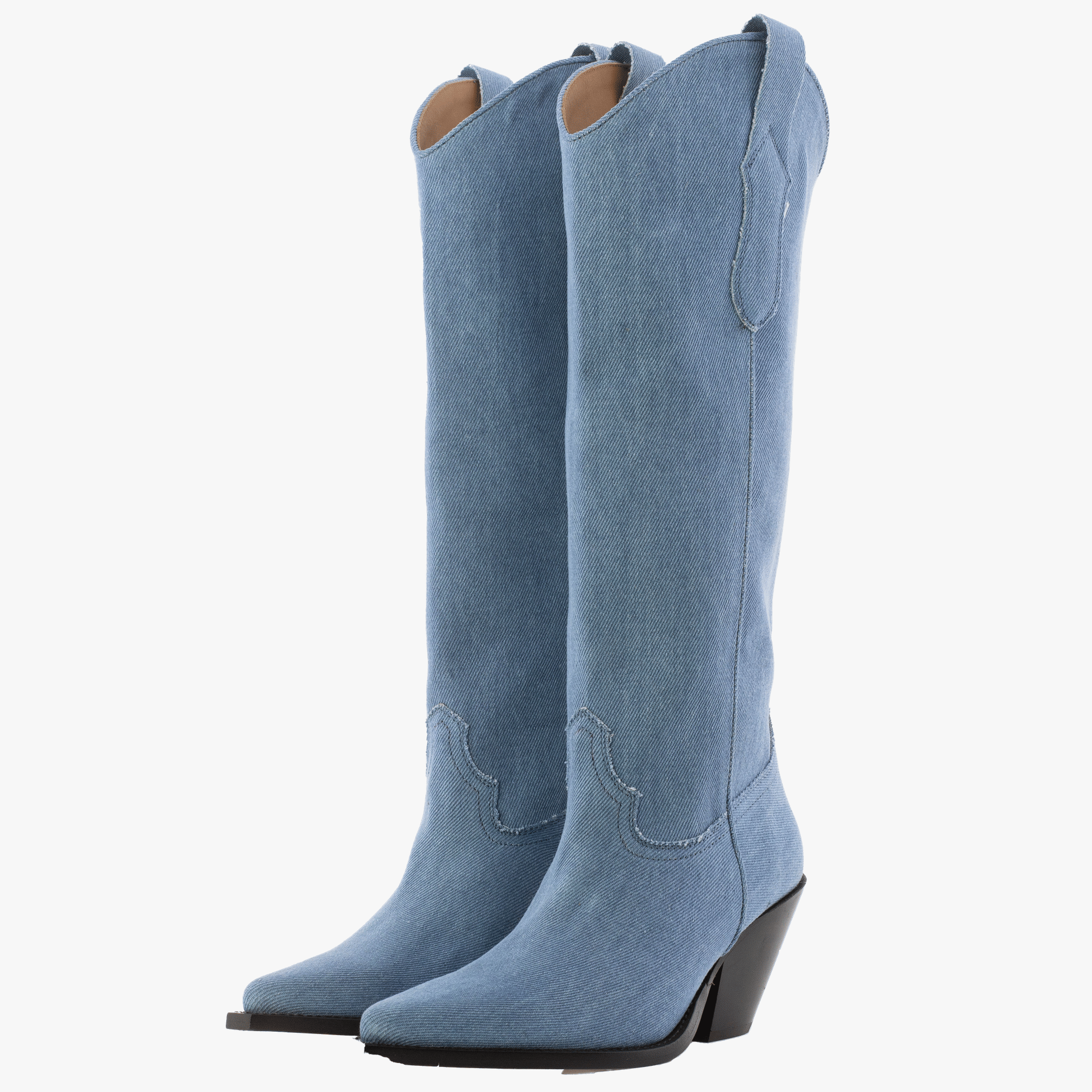 DENIM TALL BOOTS made by Toral