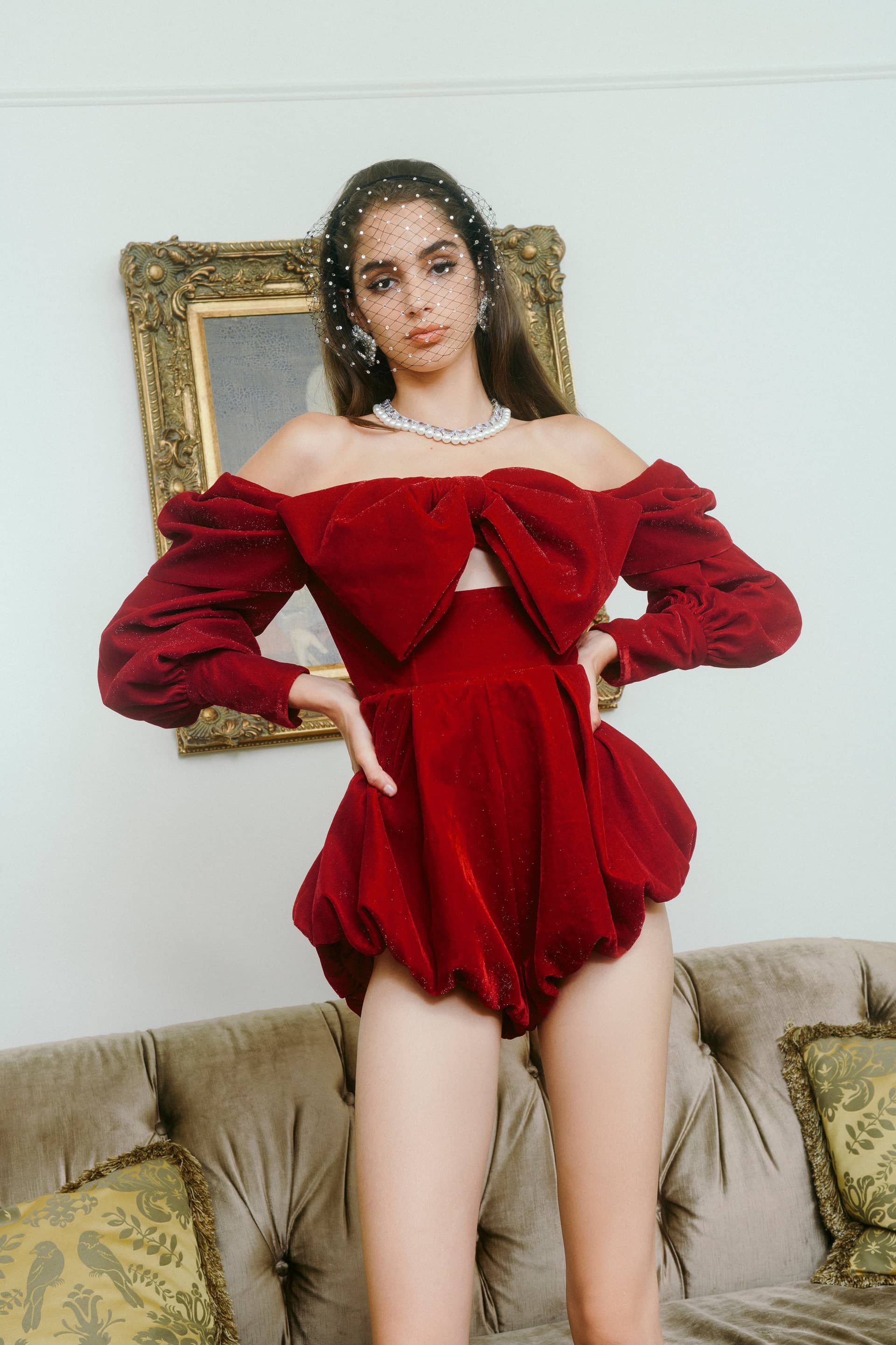 Averi Red Jumpsuit (Final Sale) in Red made by Nana Jacqueline