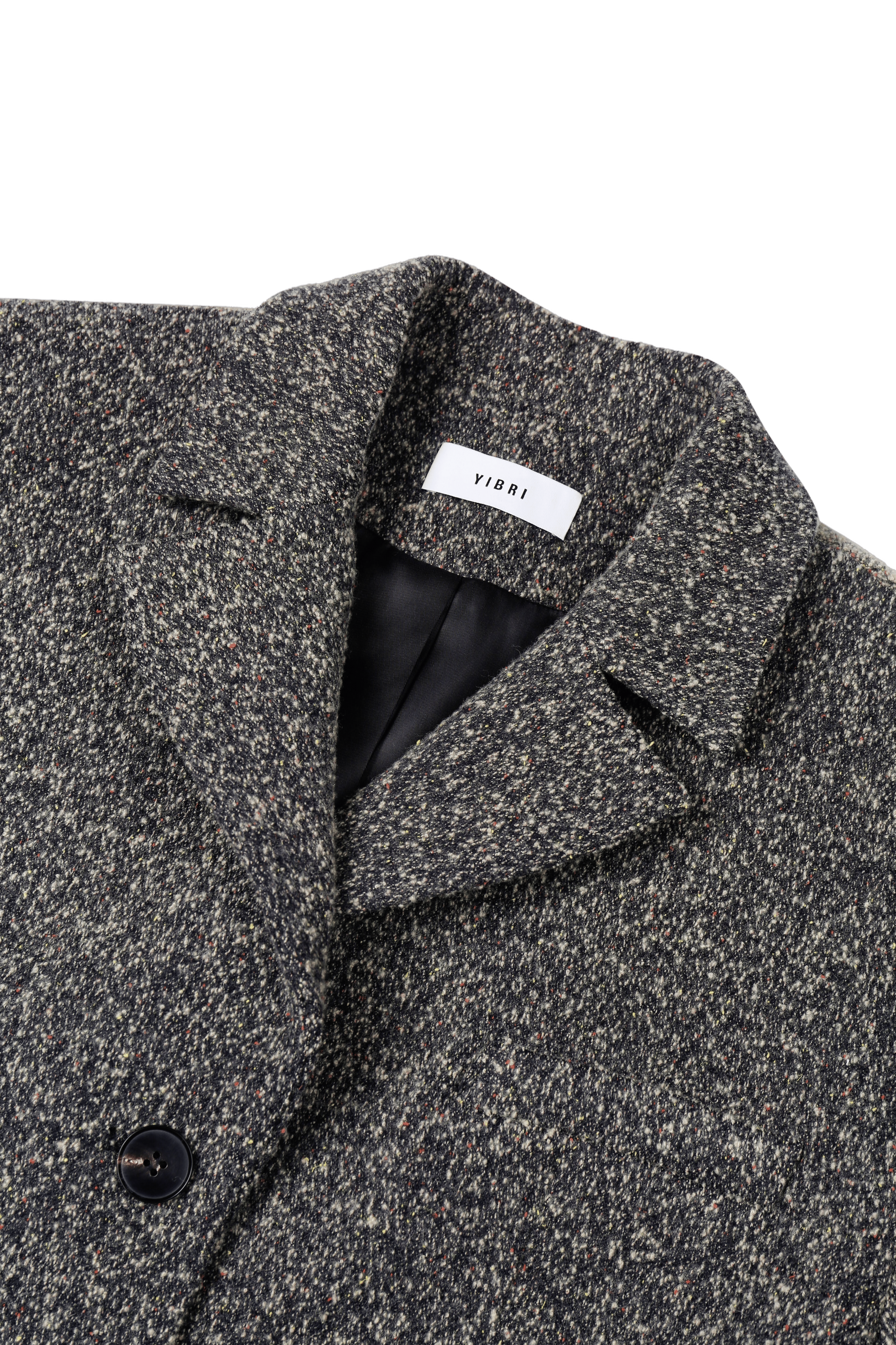 WOOL-BLEND TEXTURED LONG COAT made by YIBRI