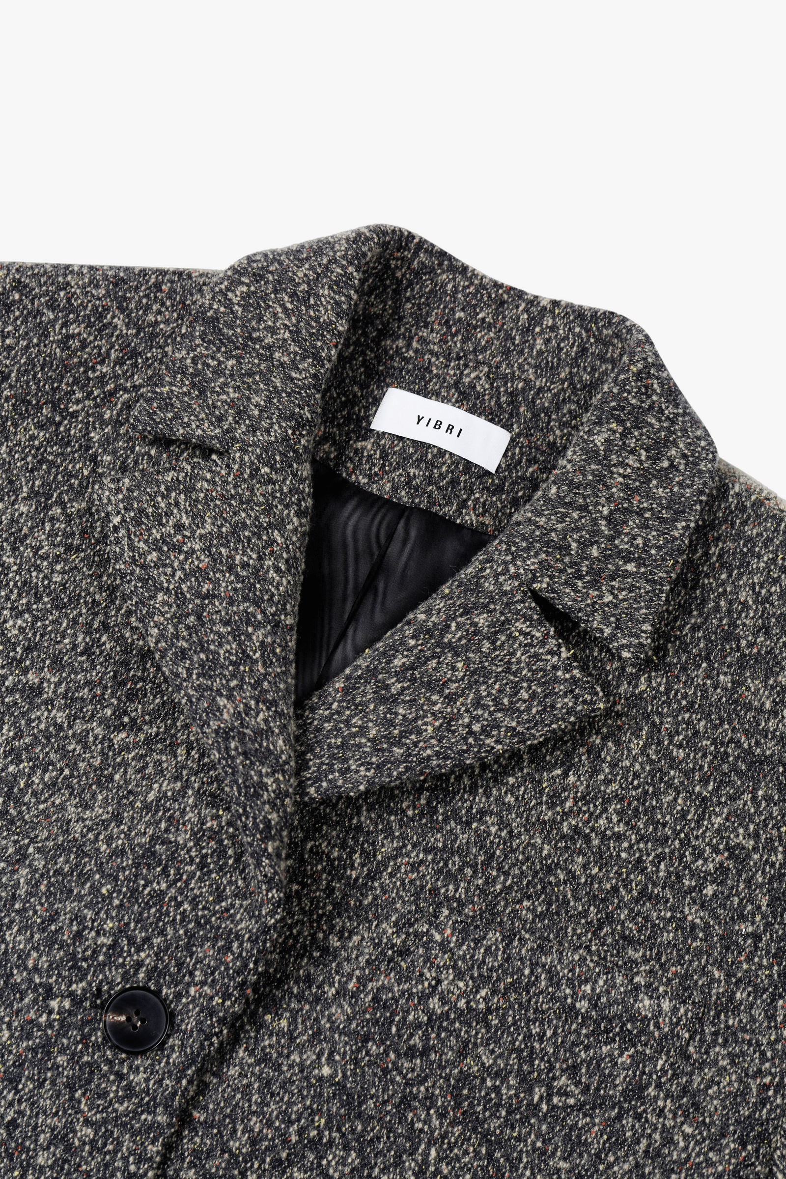 WOOL-BLEND TEXTURED LONG COAT made by YIBRI