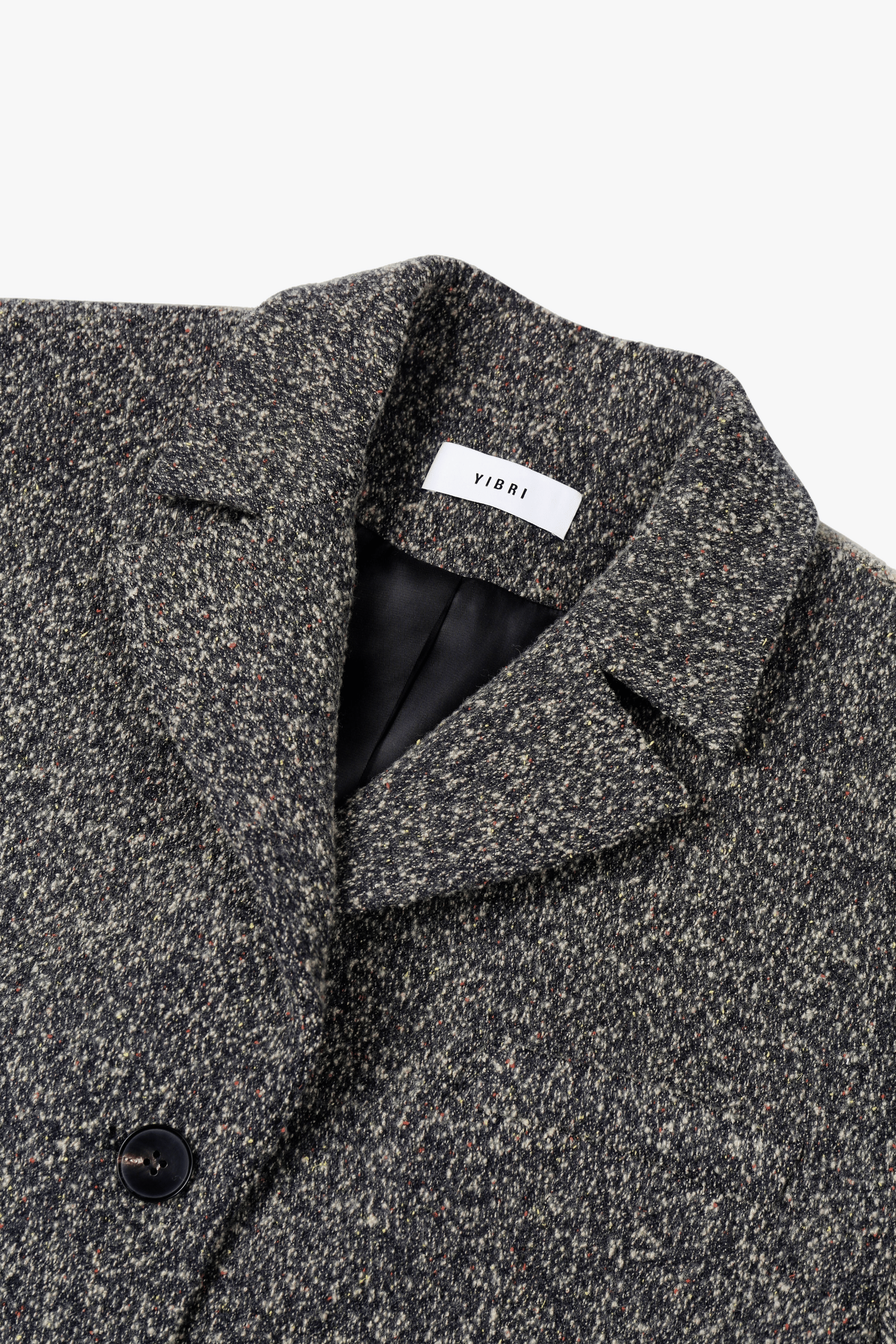 WOOL-BLEND TEXTURED LONG COAT made by YIBRI