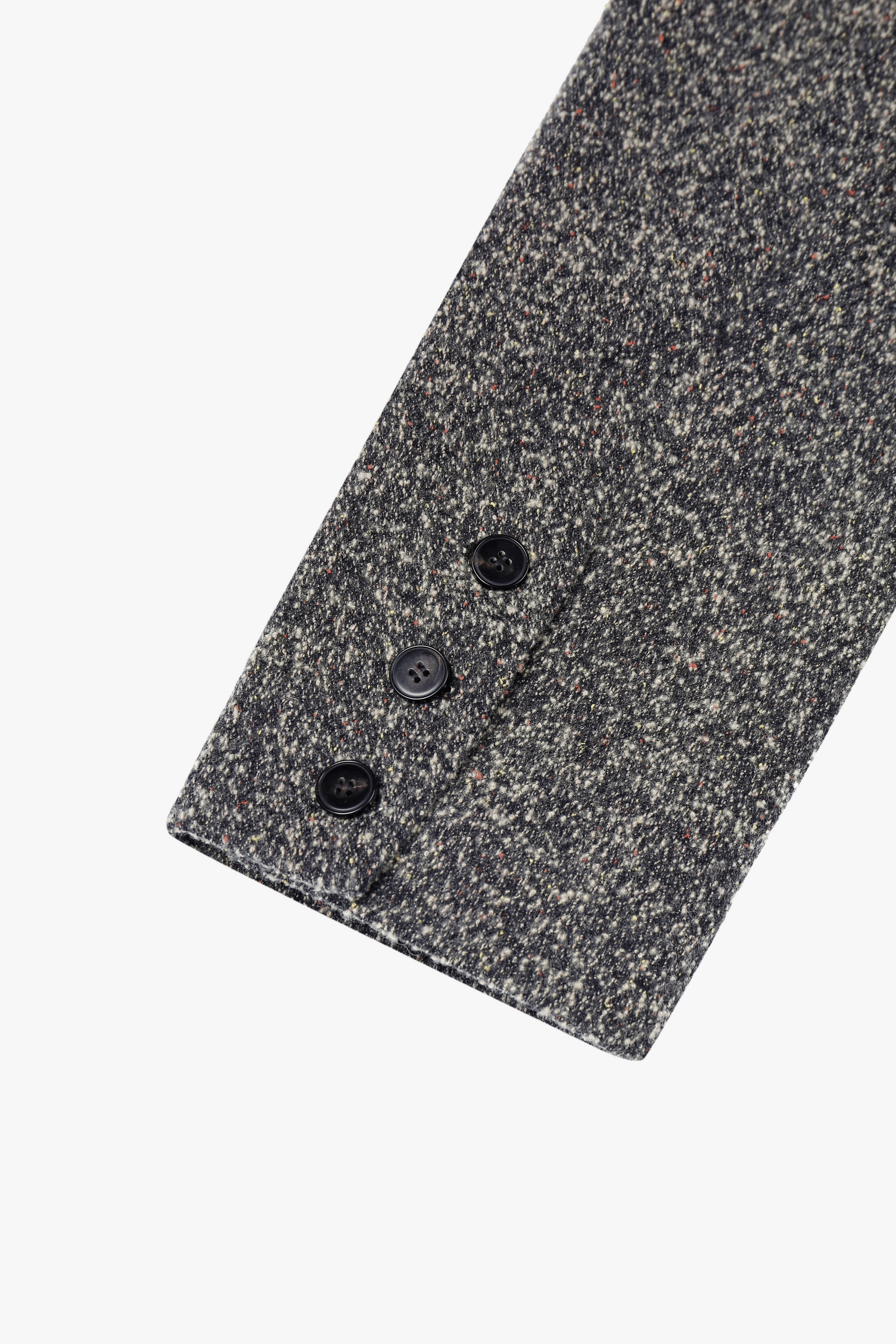 WOOL-BLEND TEXTURED LONG COAT made by YIBRI