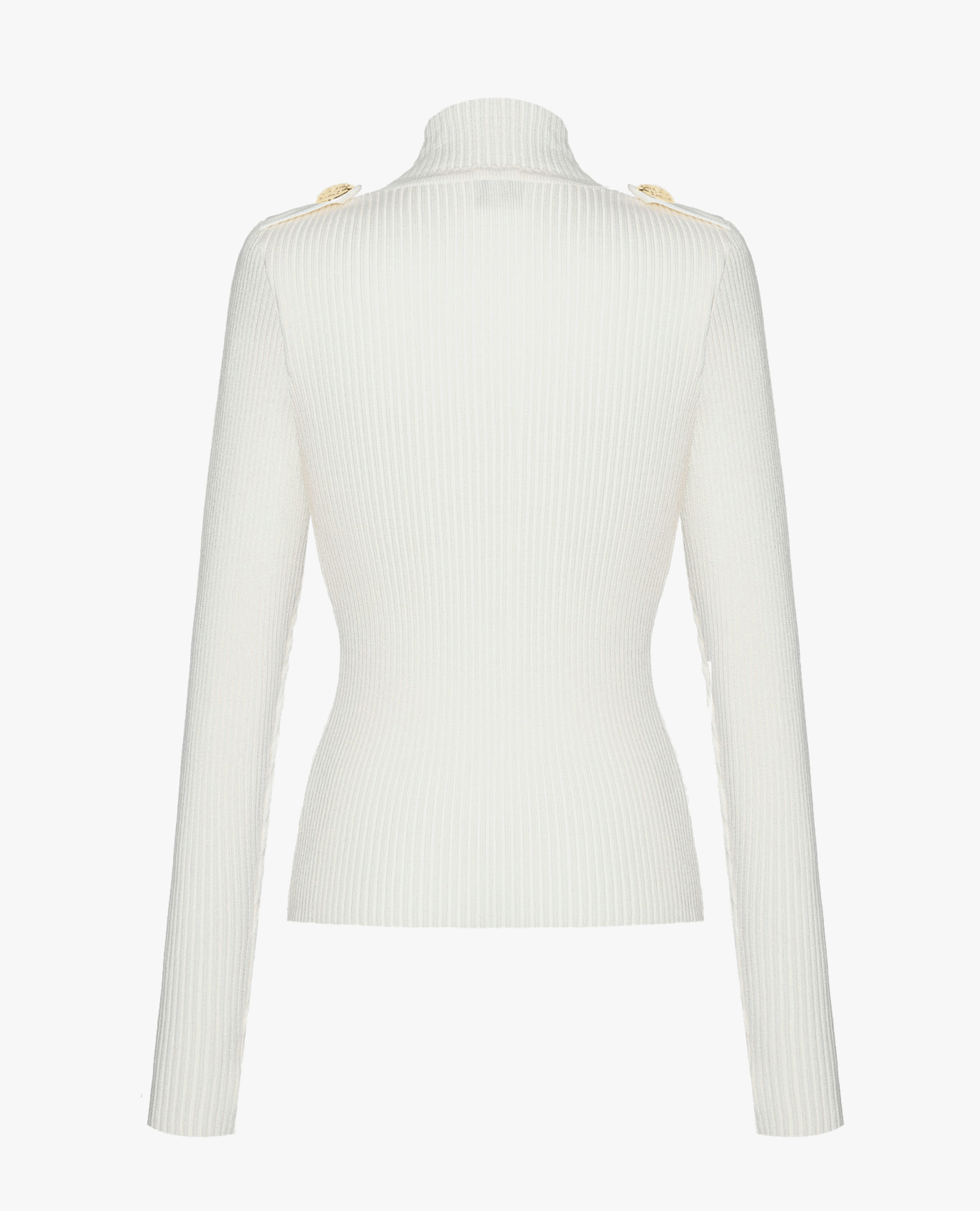 WHITE MERINO WOOL GOLF made by BENU Studio