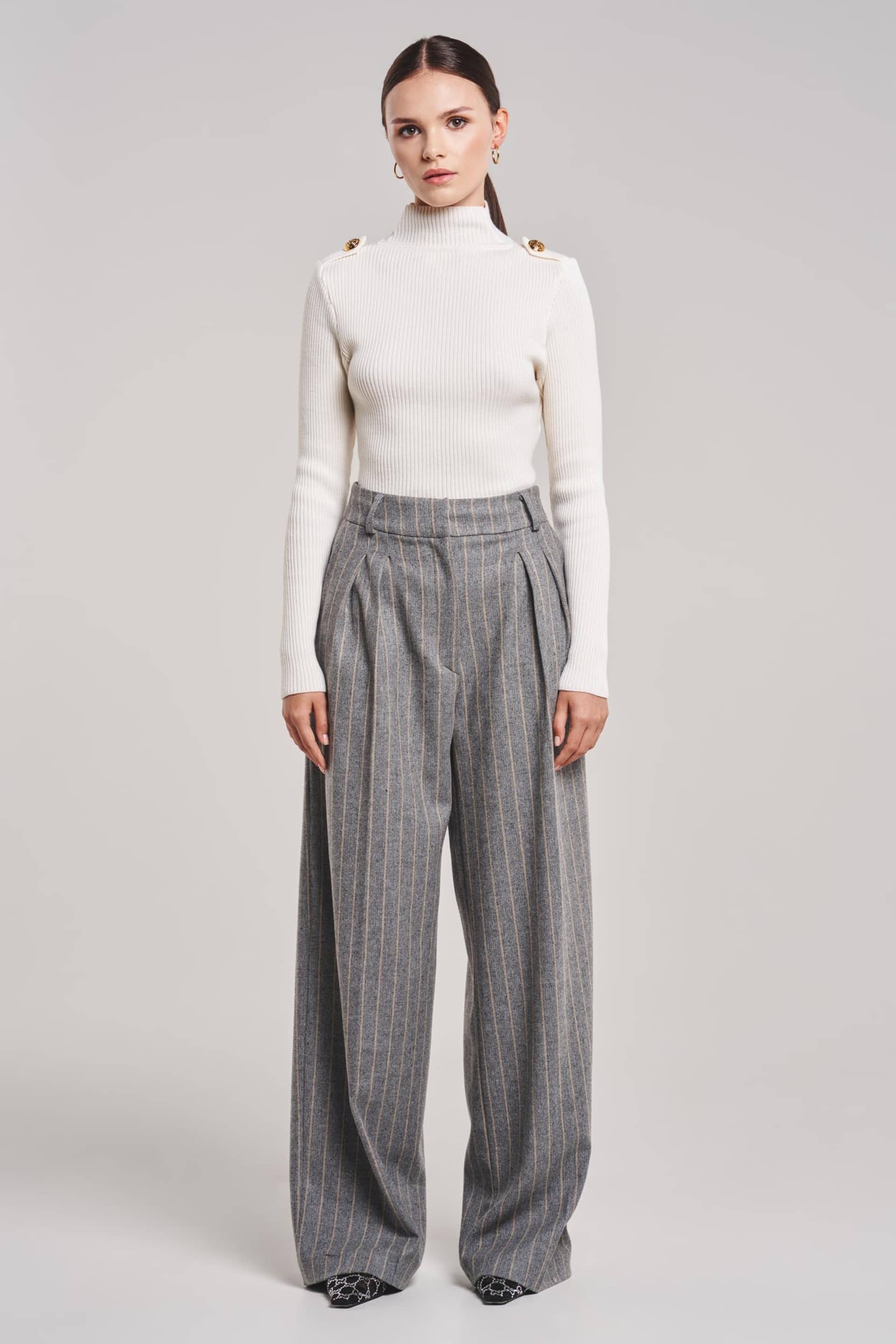 WHITE MERINO WOOL GOLF made by BENU Studio