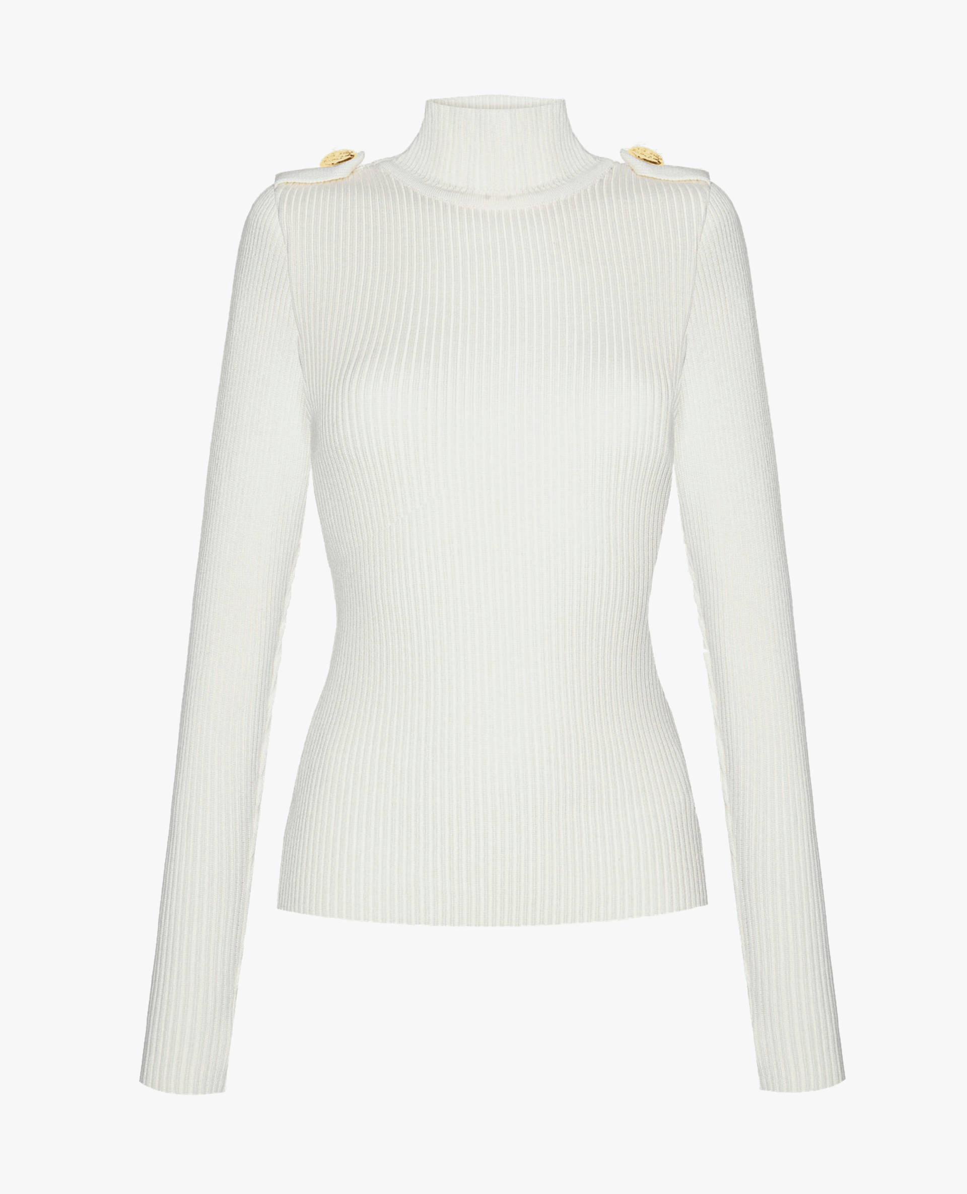 WHITE MERINO WOOL GOLF made by BENU Studio