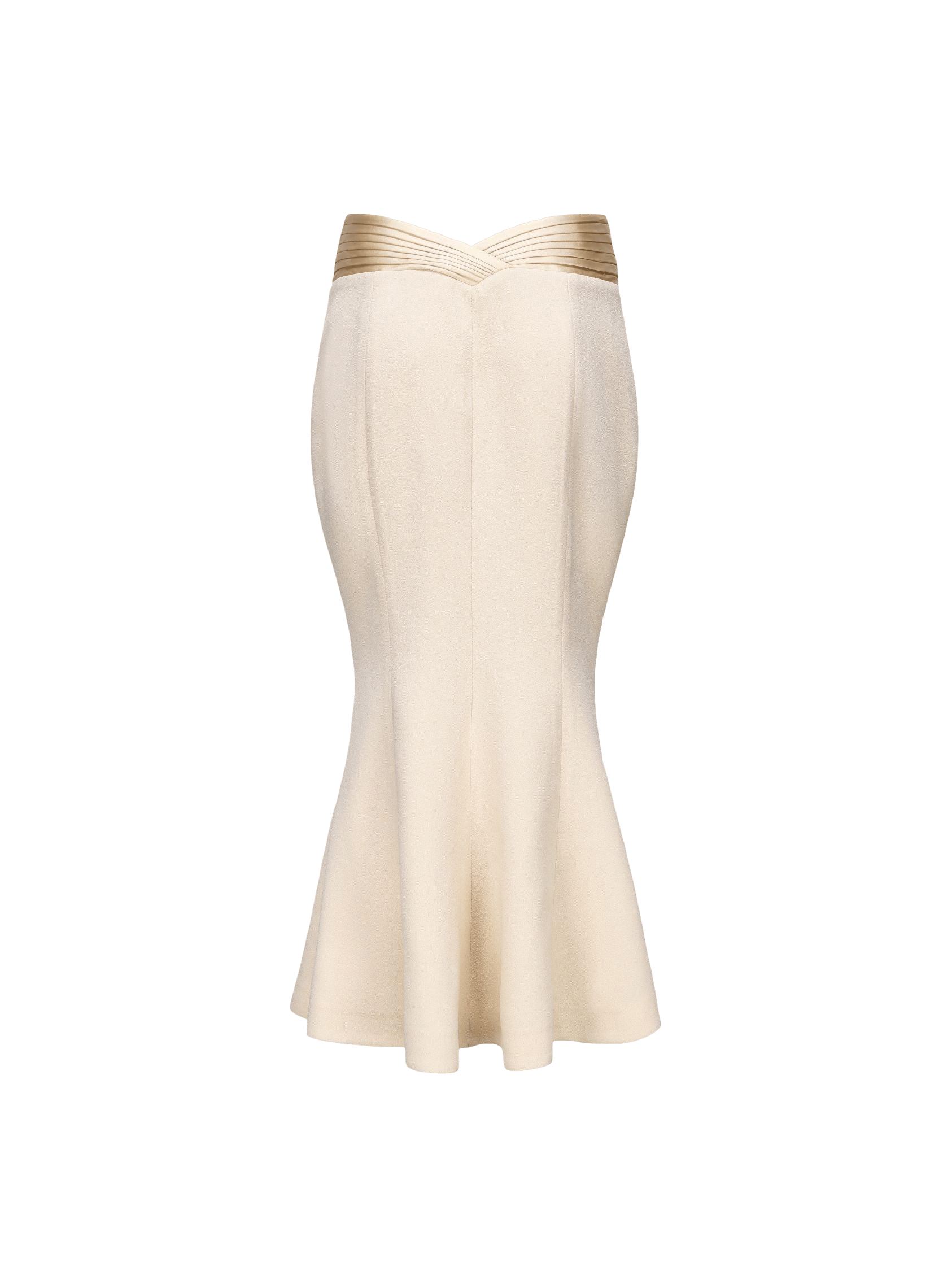 Belle Satin Skirt (Beige (Final Sale) in White made by Nana Jacqueline