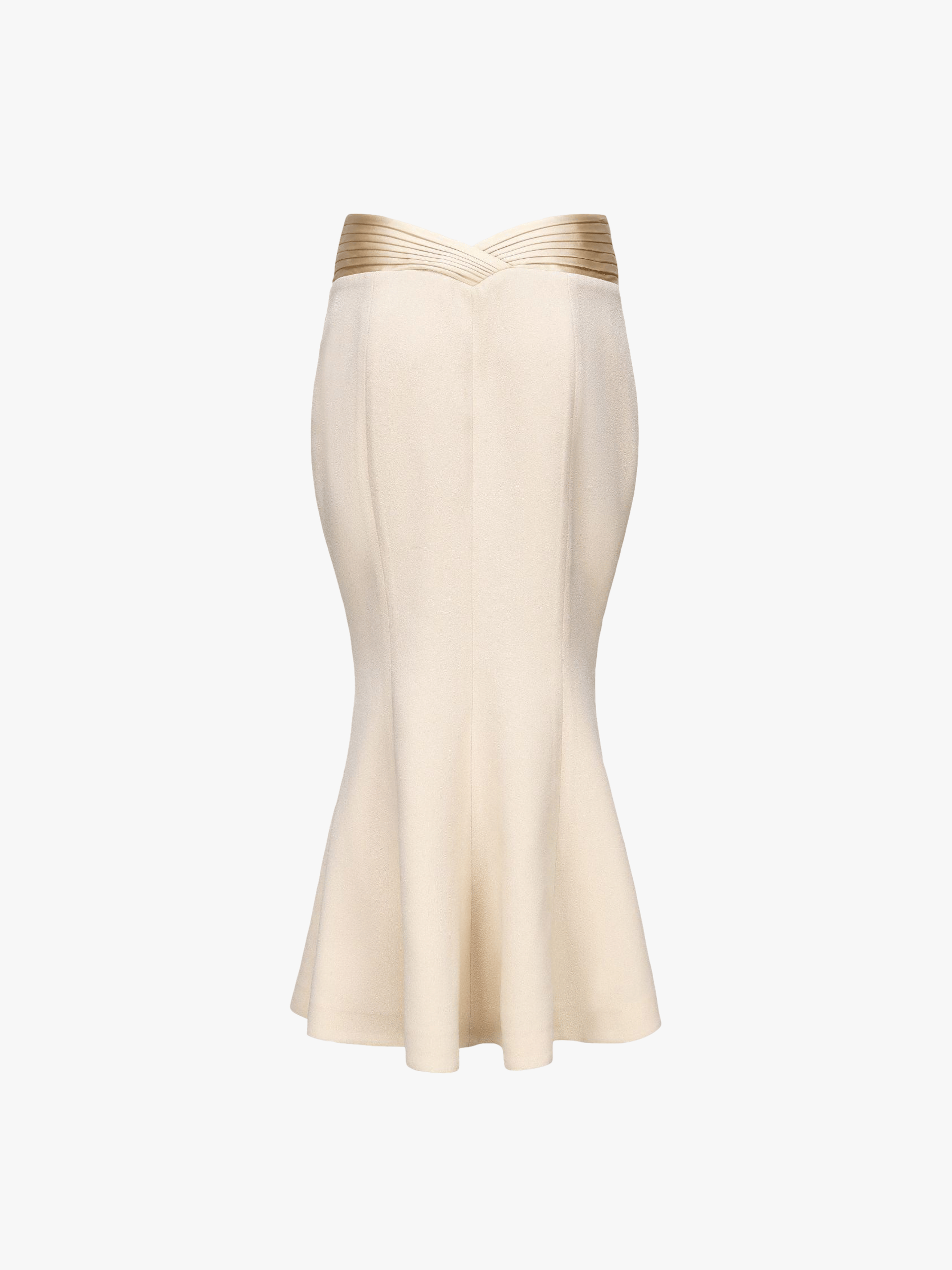 Belle Satin Skirt (Beige (Final Sale) in White made by Nana Jacqueline