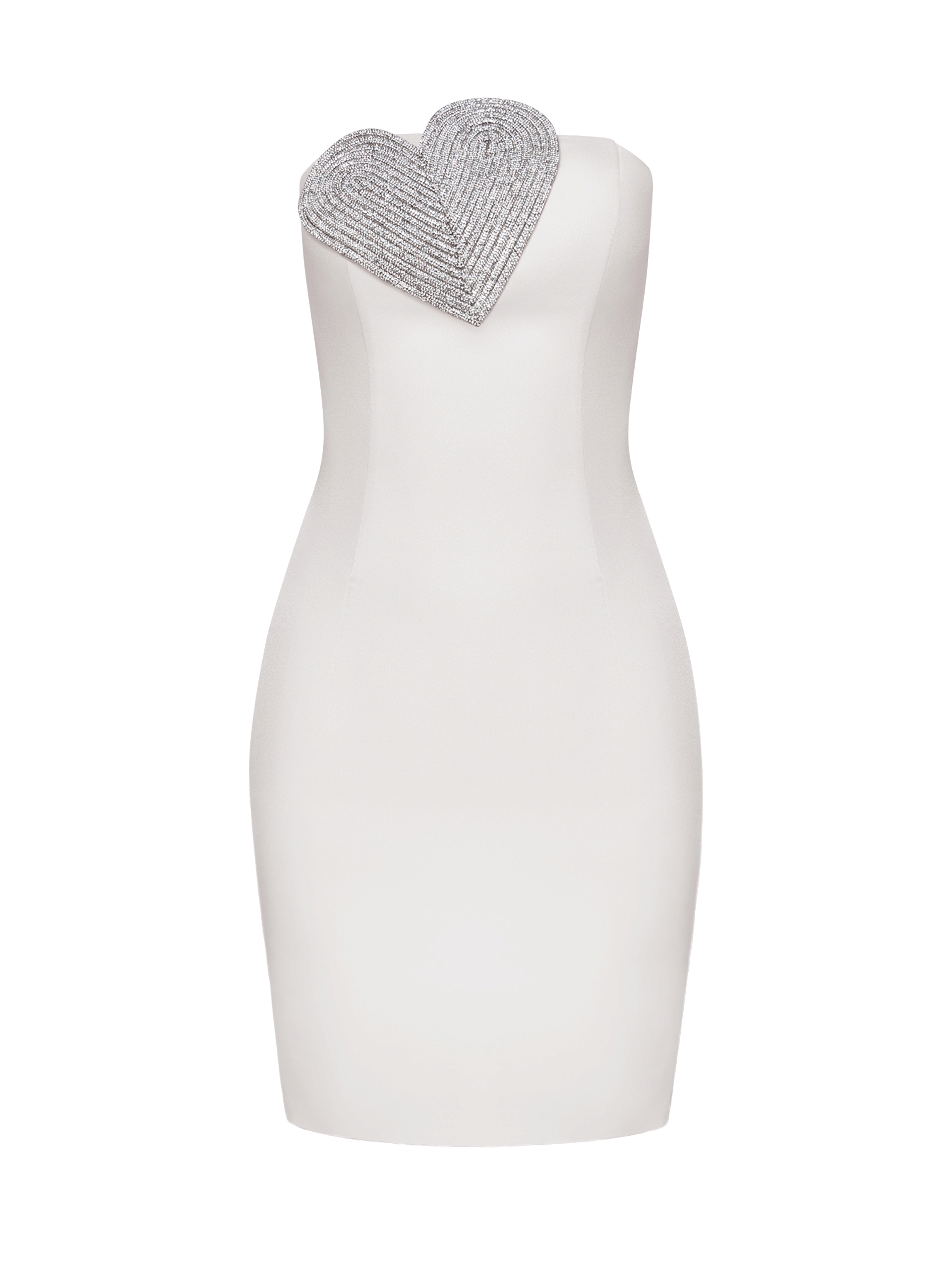 Heart-Embellished Strapless Mini Dress made by NDS The Label