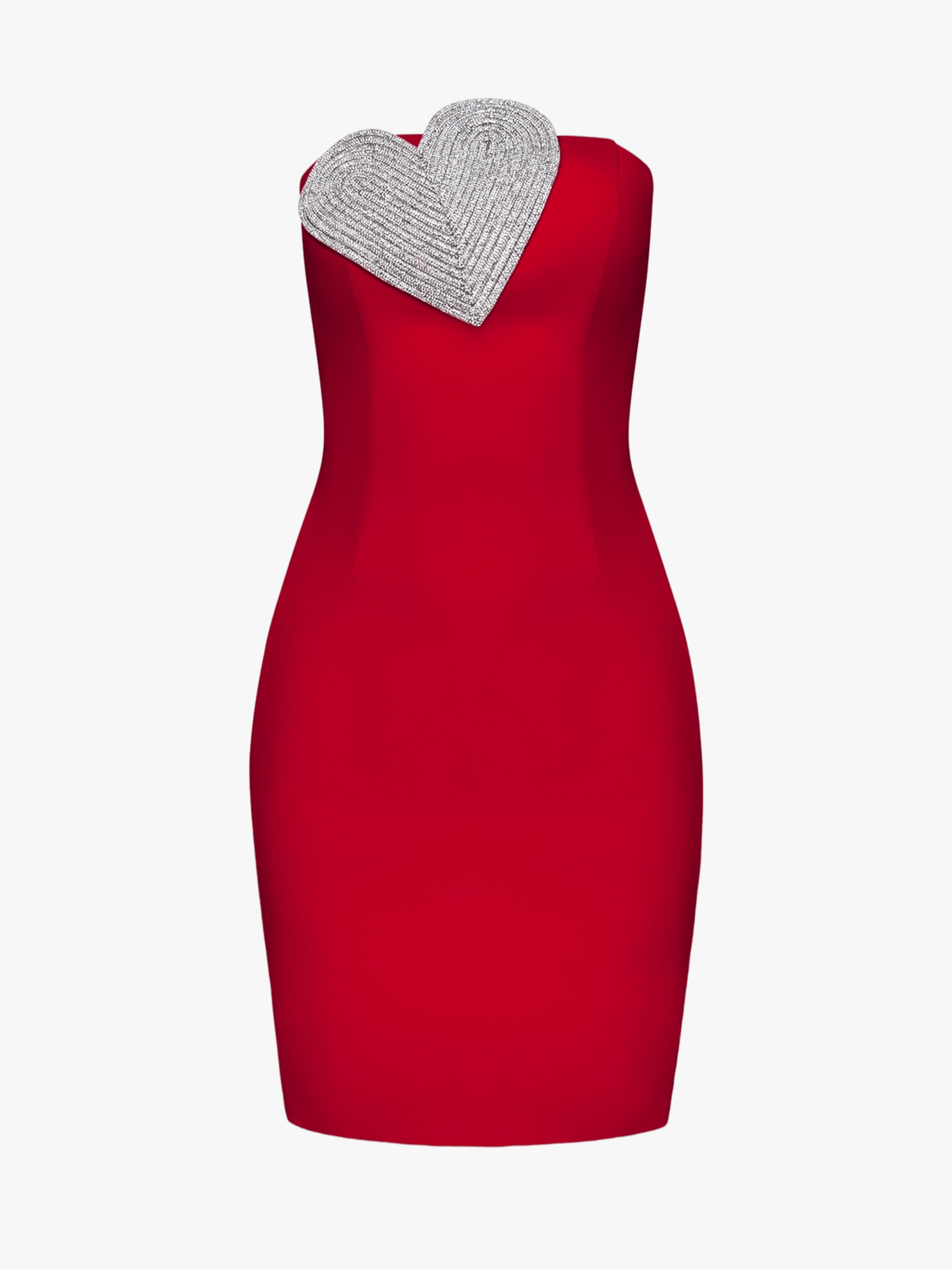 Heart-Embellished Strapless Mini Dress made by NDS The Label