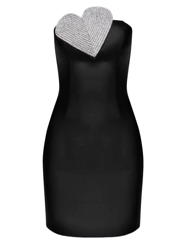 Heart-Embellished Strapless Mini Dress made by NDS The Label