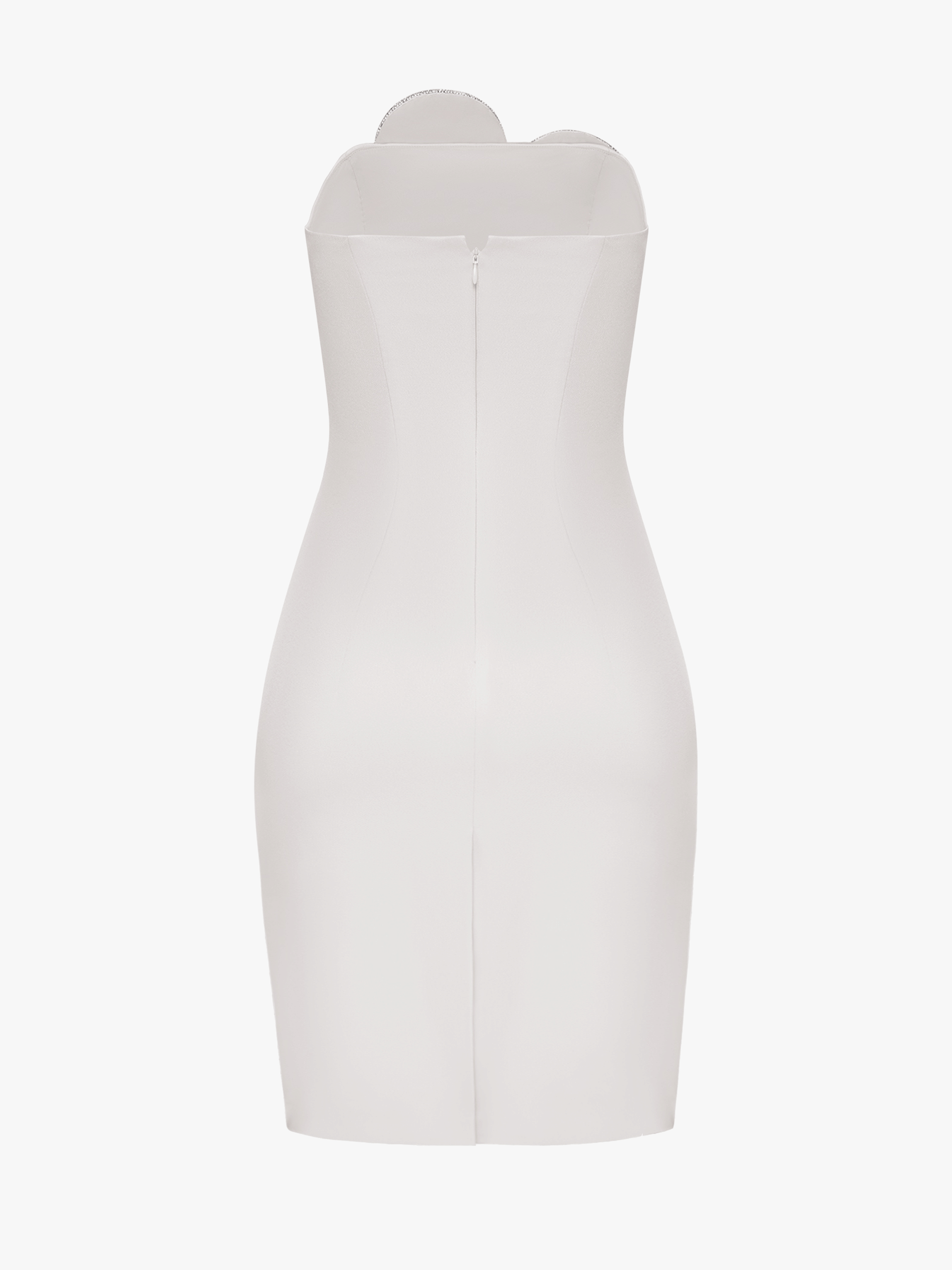 Heart-Embellished Strapless Mini Dress made by NDS The Label
