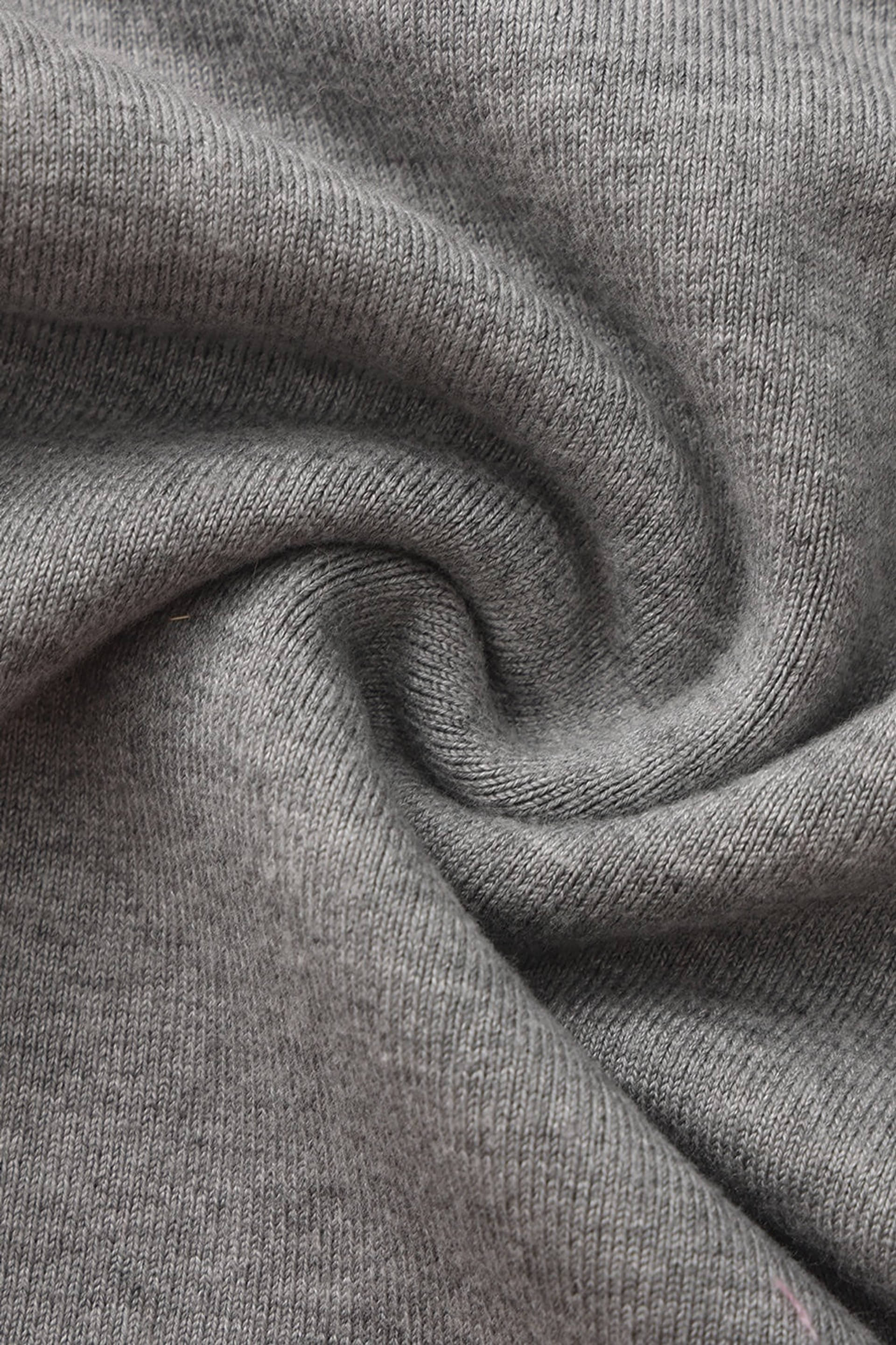 Wilhelmina Contrast-Trim Knit Grey Mini Dress made by Nana Jacqueline