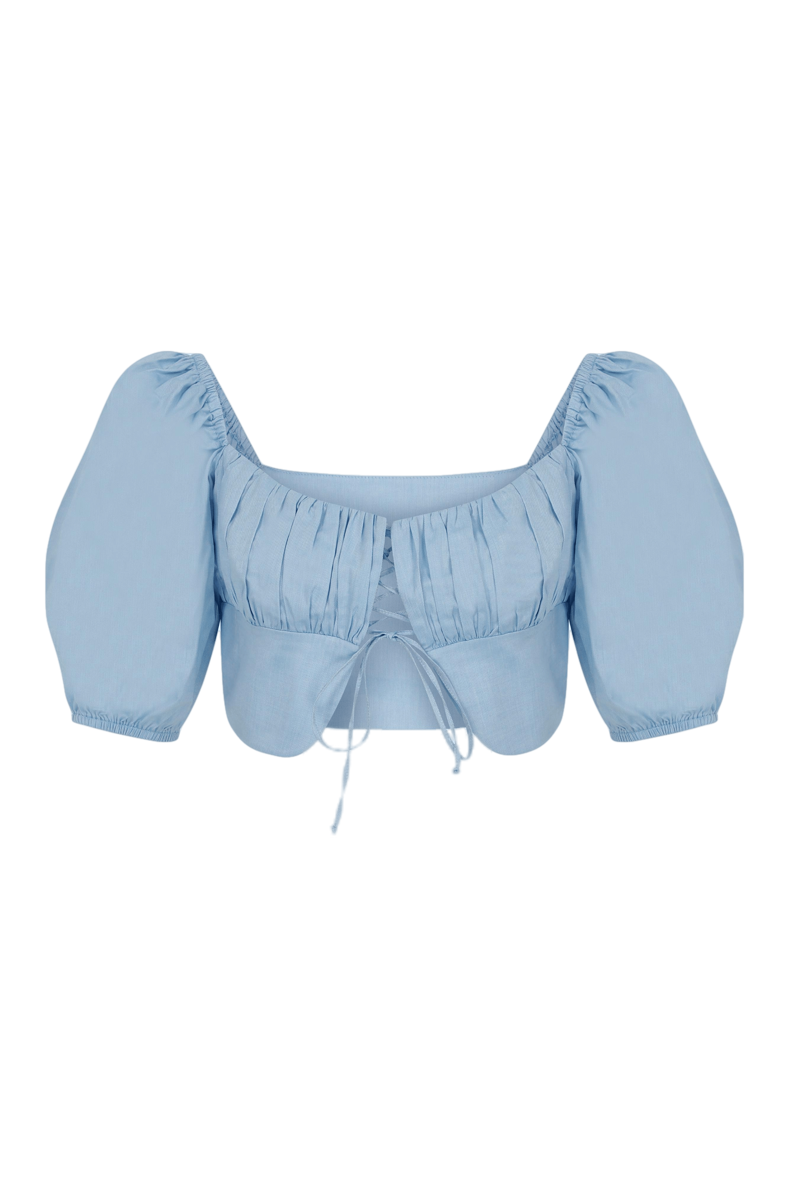 Grace Top in Sky Blue made by Nazli Ceren