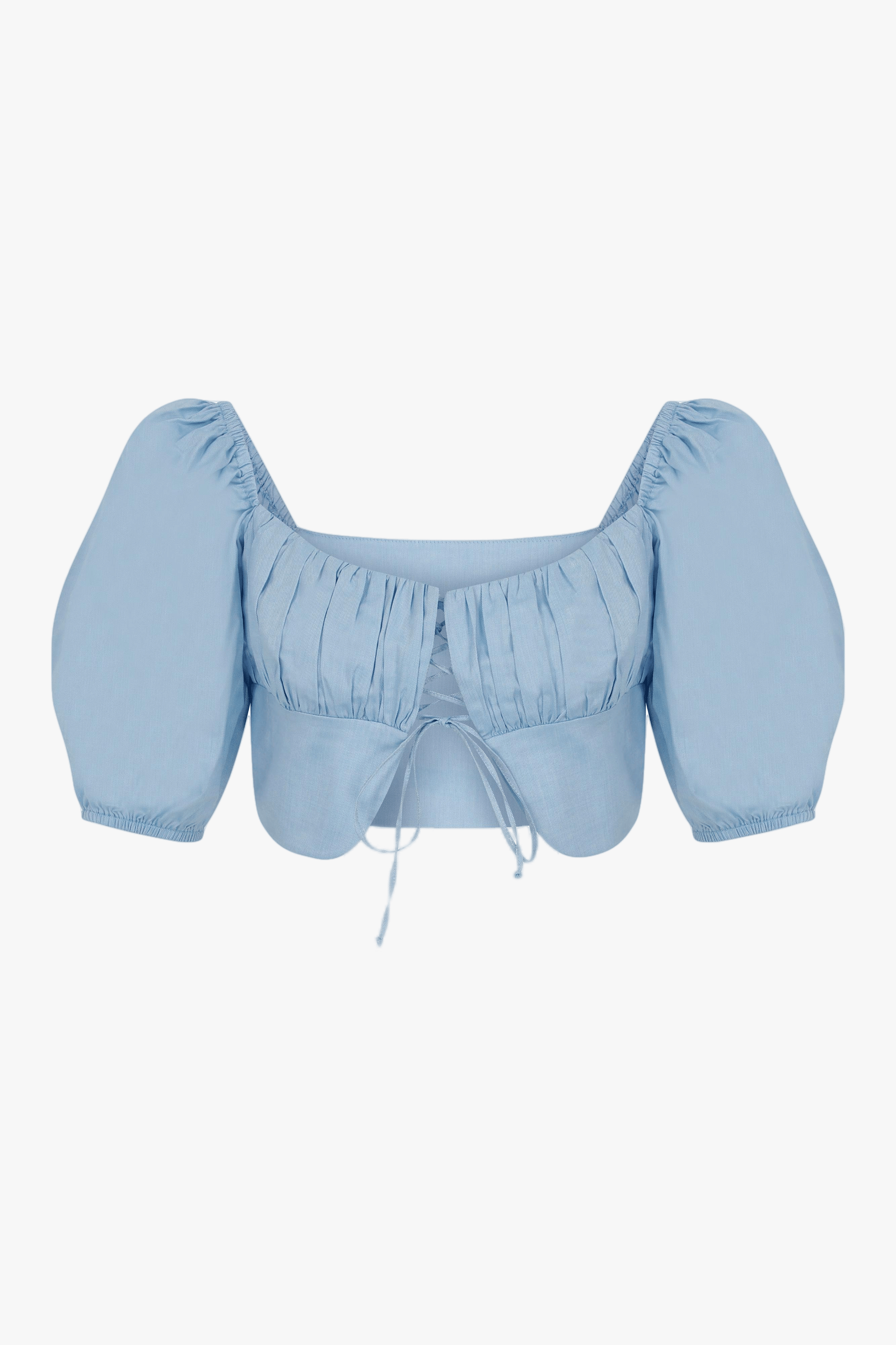 Grace Top in Sky Blue made by Nazli Ceren