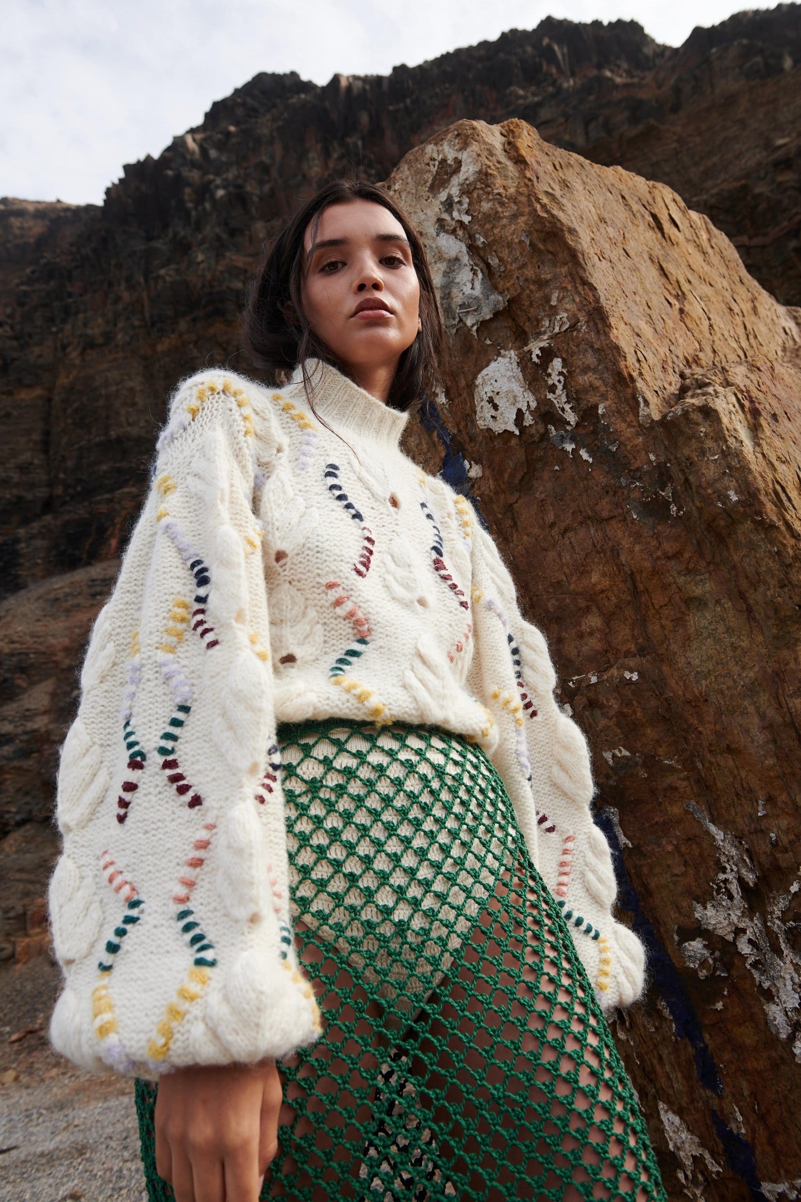 KIWI Sweater in Beige made by AYNI