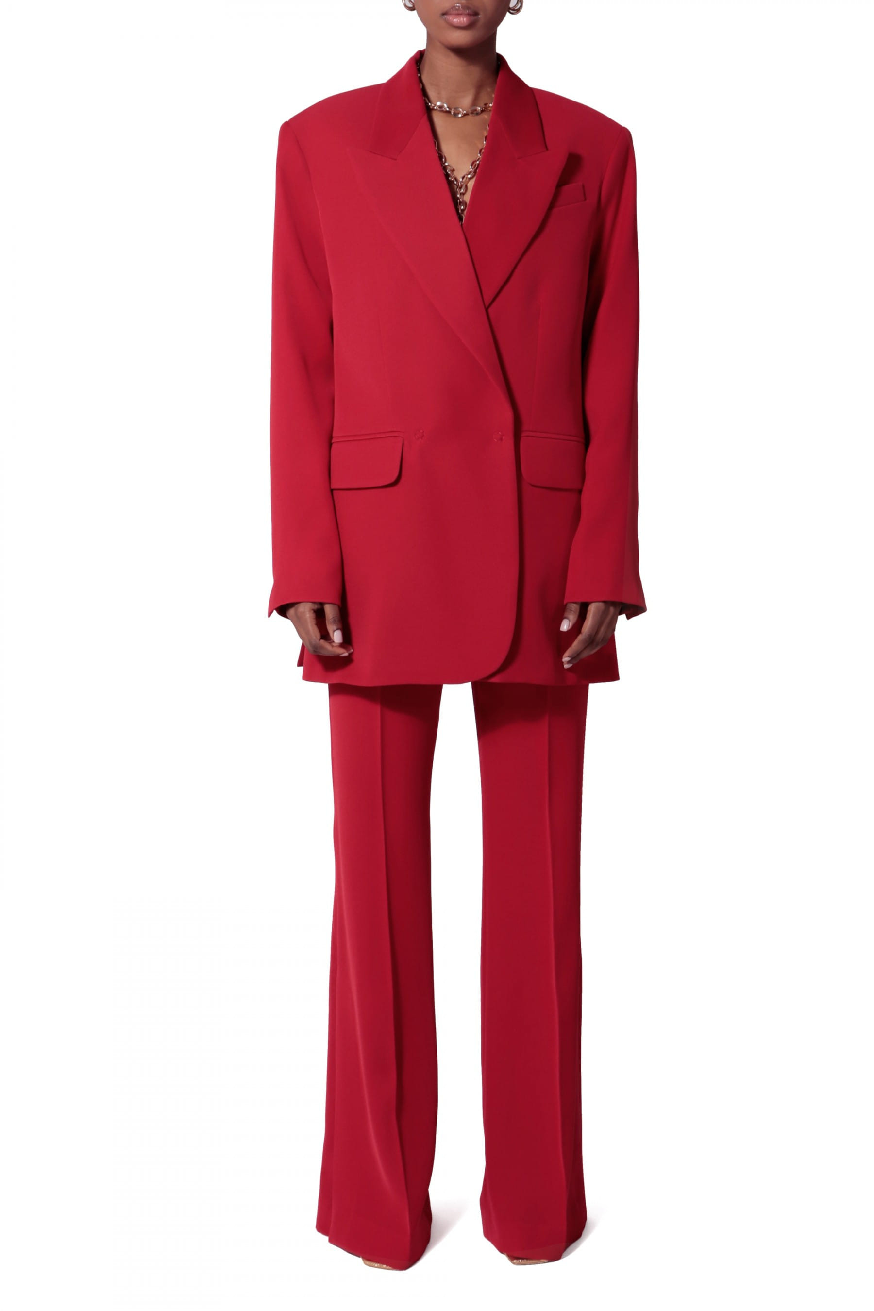 Blair Ribbon Red Blazer made by HALEWSKI