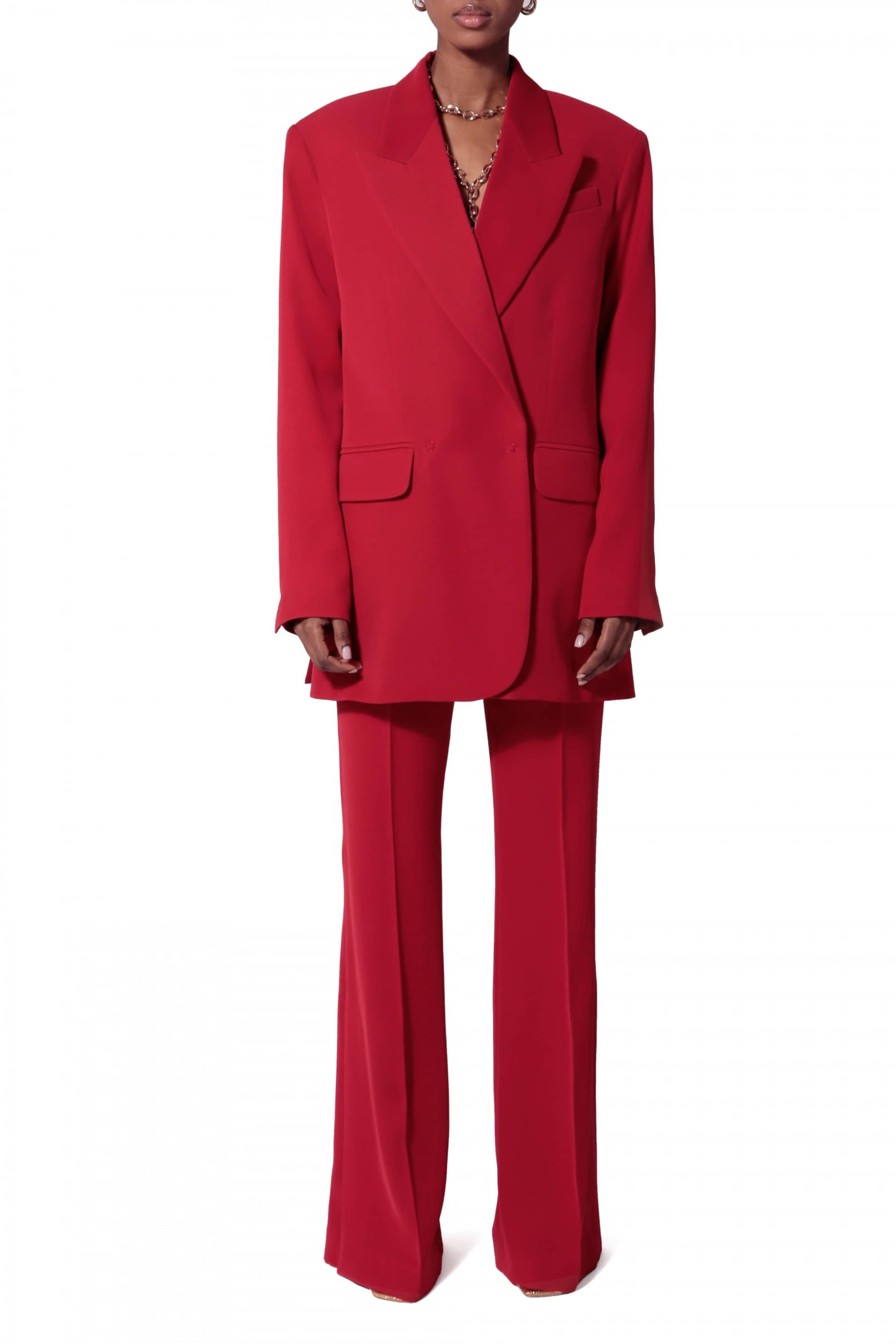 Blair Ribbon Red Blazer made by HALEWSKI