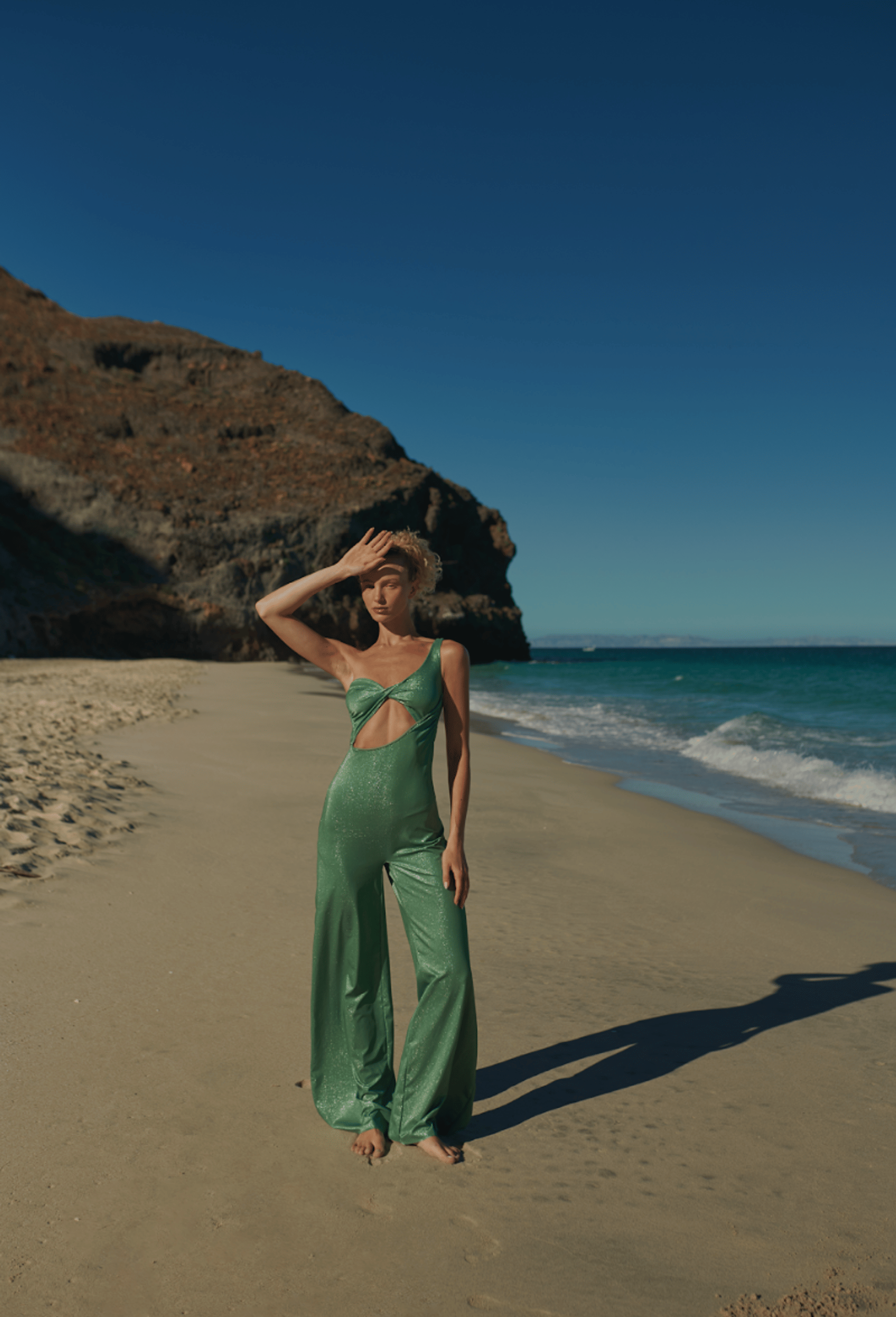 Reef Jumpsuit in Green made by BAOBAB