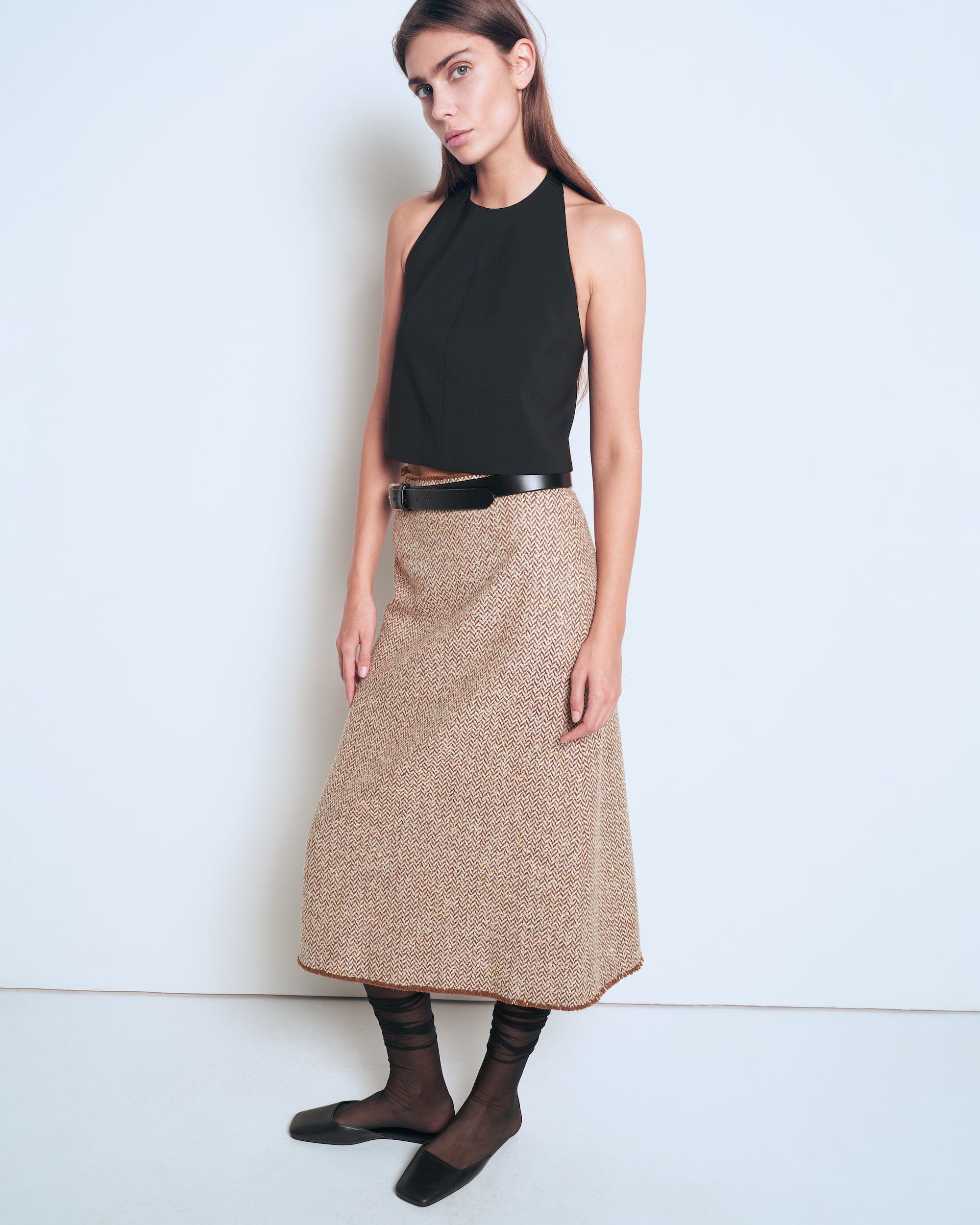 Open cut midi skirt made by A.M.G