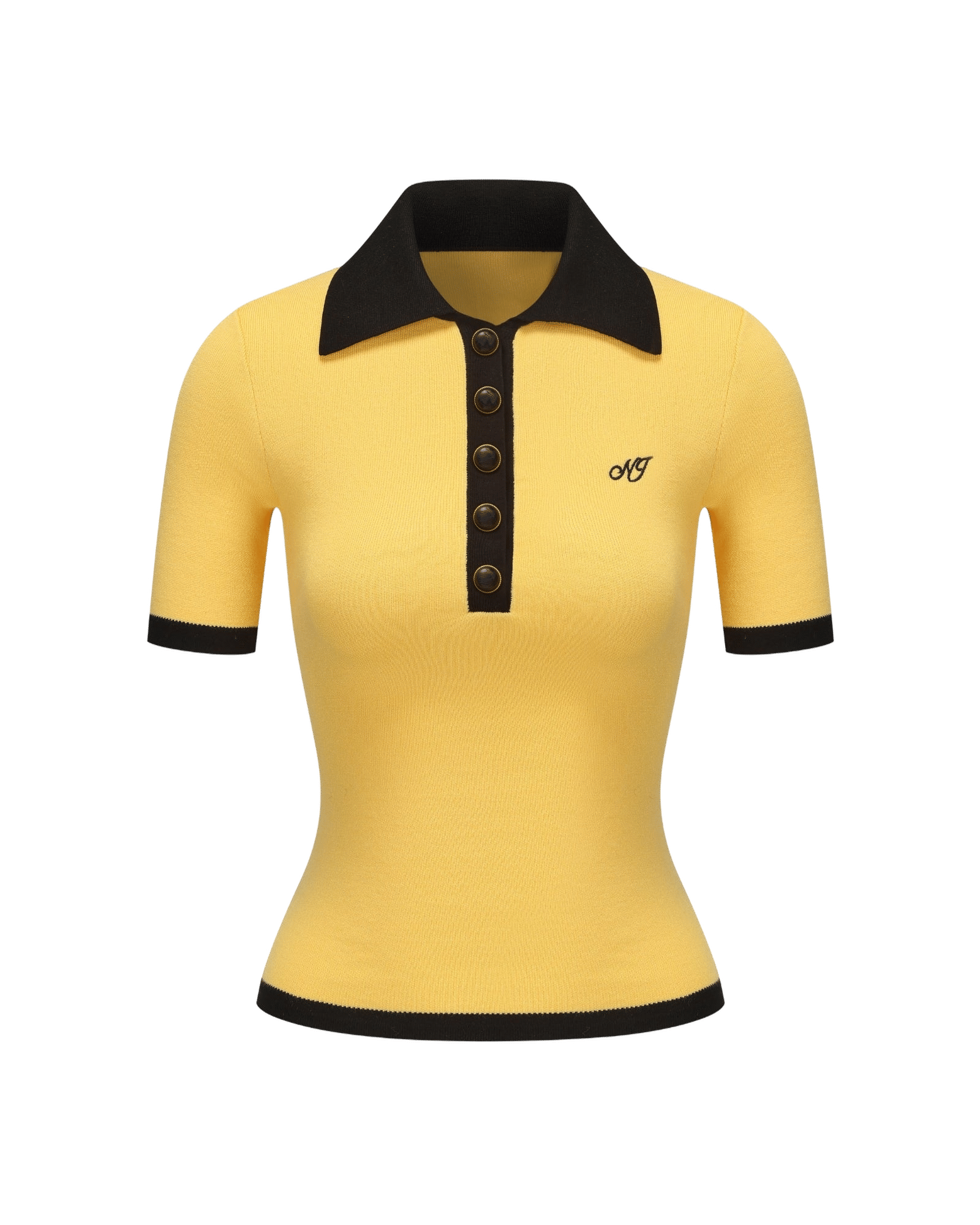 Hazel Polo Top (Yellow) made by Nana Jacqueline