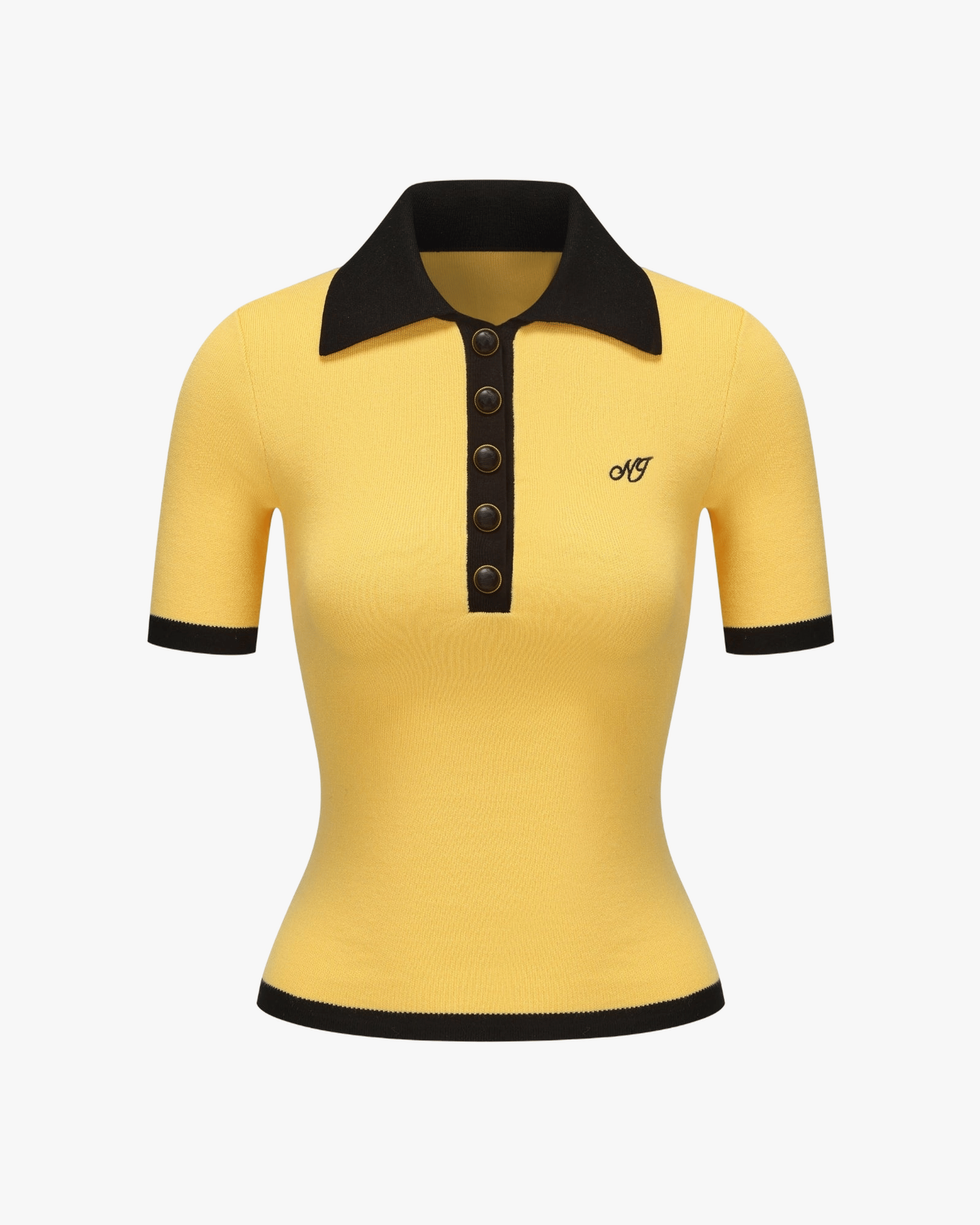 Hazel Polo Top (Yellow) made by Nana Jacqueline