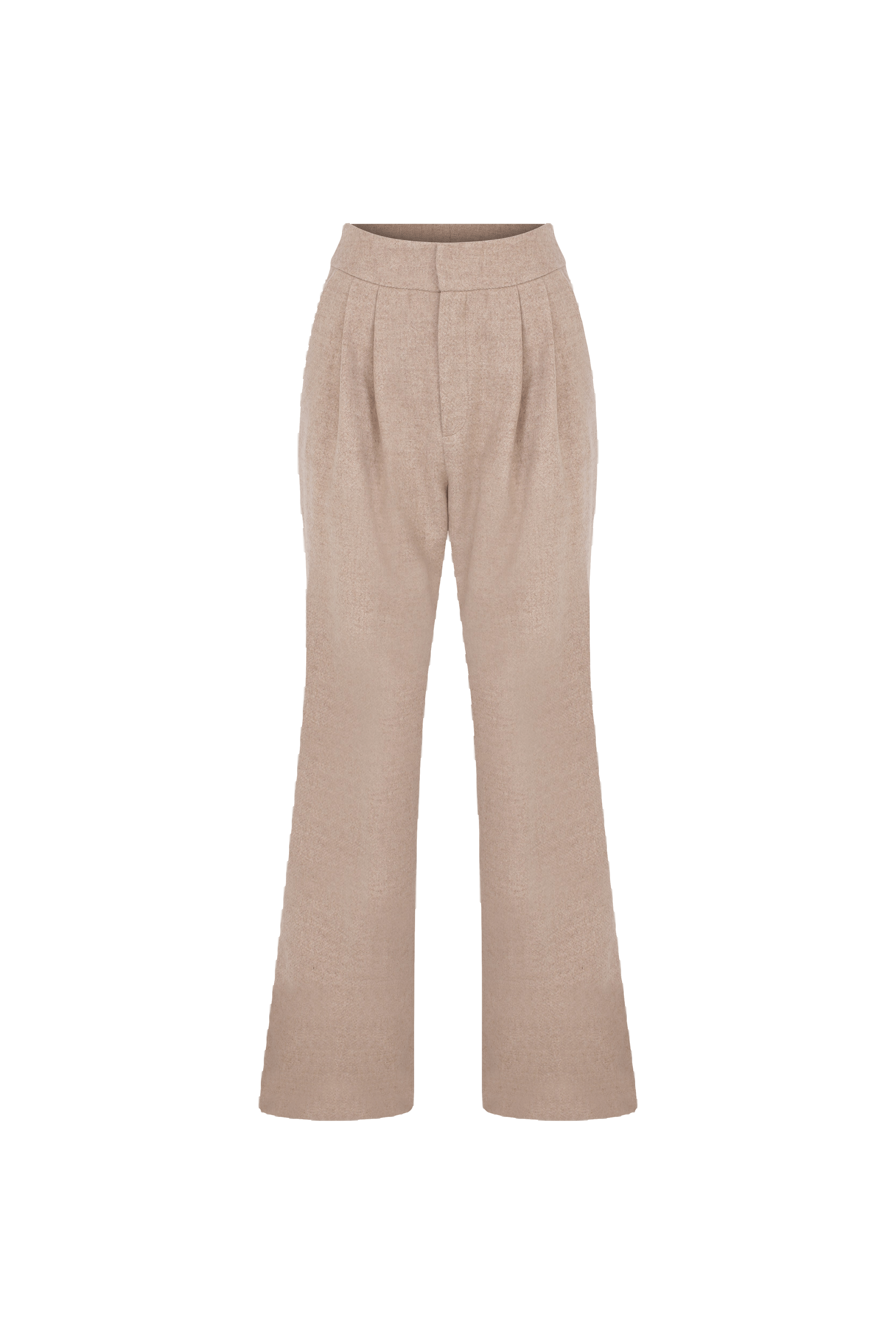 Tina Wool Trousers in Beige in Beige made by Nazli Ceren
