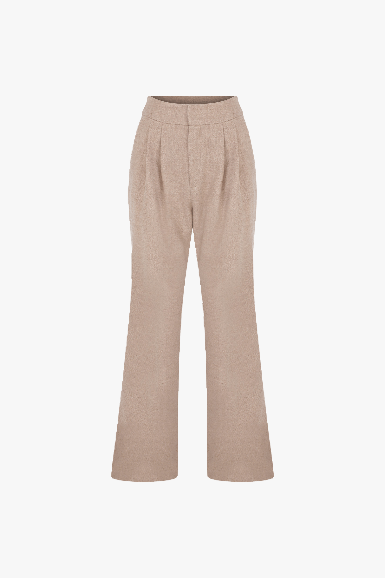 Tina Wool Trousers in Beige in Beige made by Nazli Ceren