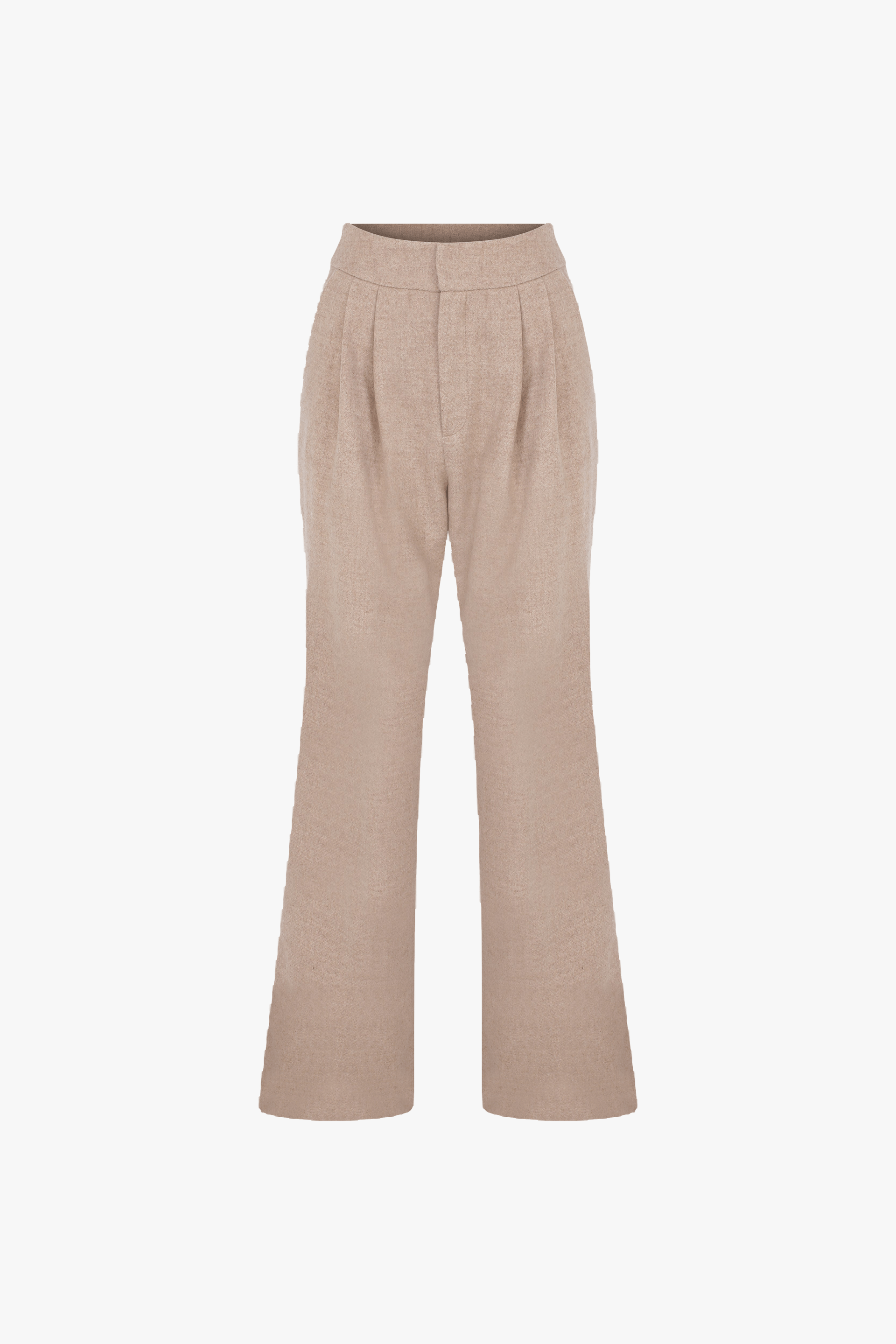 Tina Wool Trousers in Beige in Beige made by Nazli Ceren