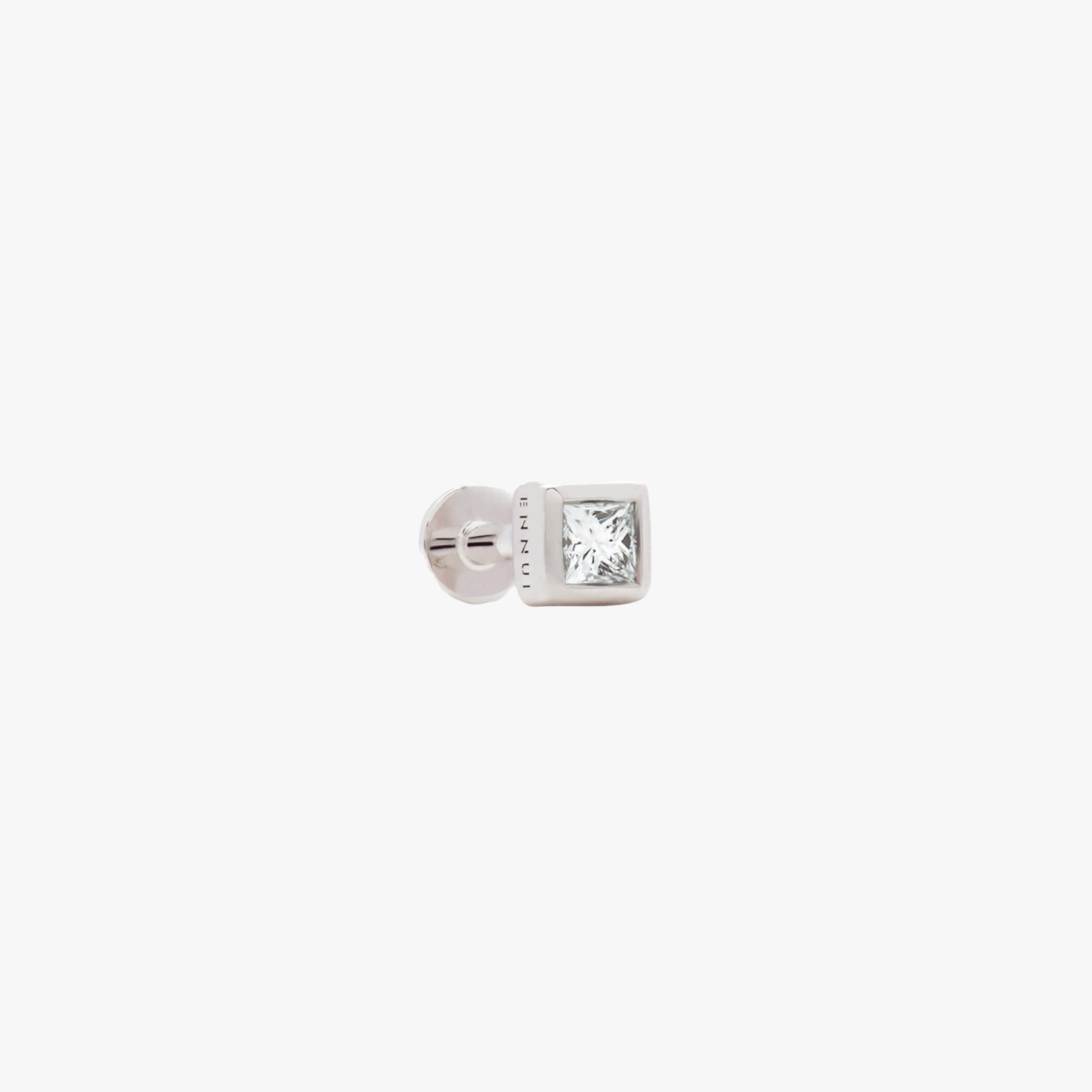 SQUARE LABRET WHITE DIAMOND & WHITE GOLD made by ENNUI
