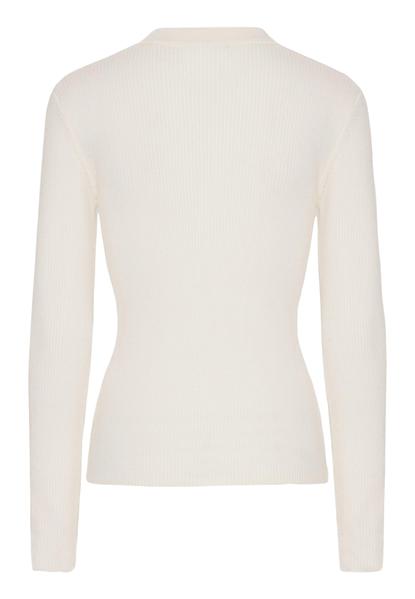 Cadee Knit Polo Blouse - Off White made by HERSKIND