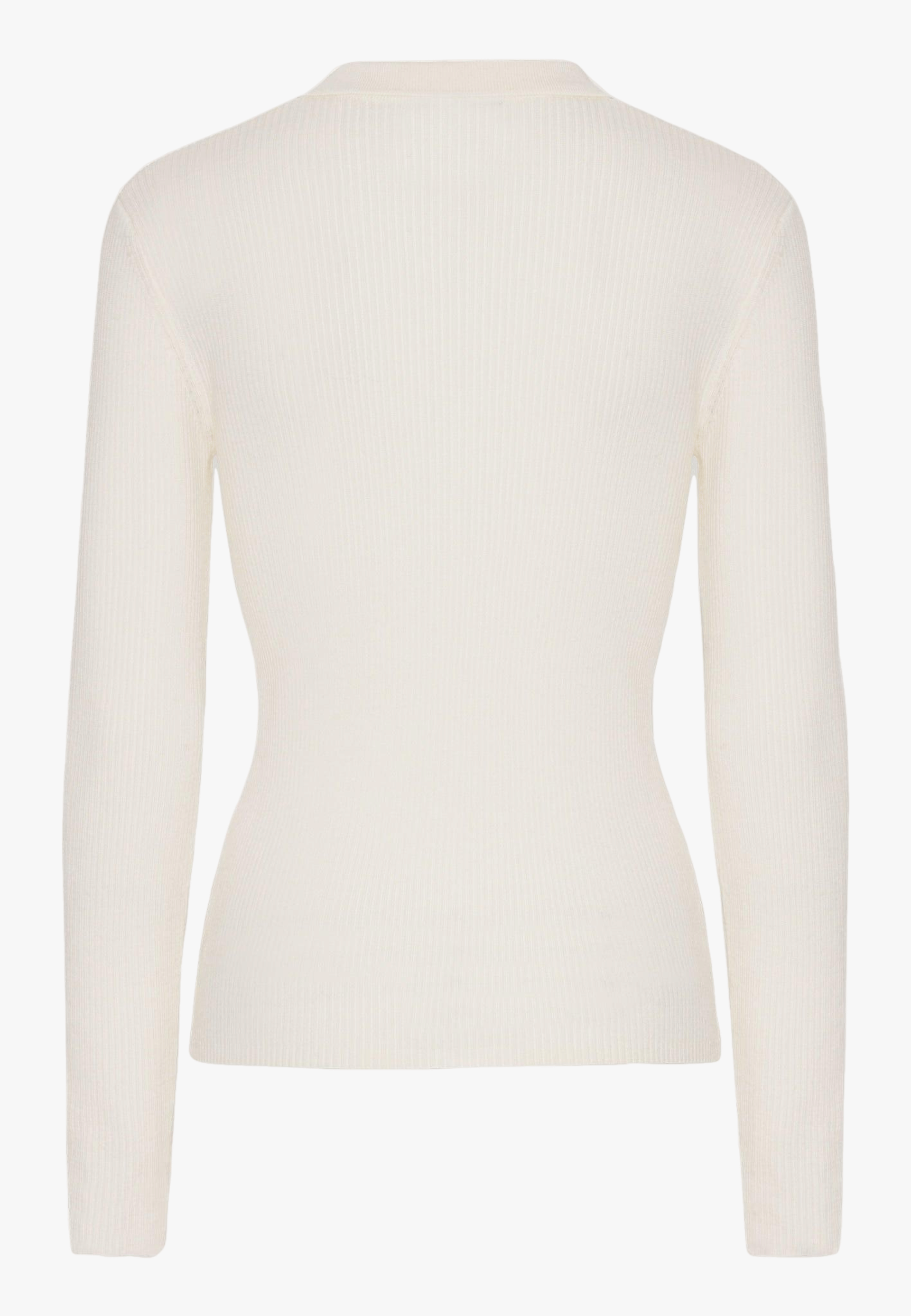 Cadee Knit Polo Blouse - Off White made by HERSKIND