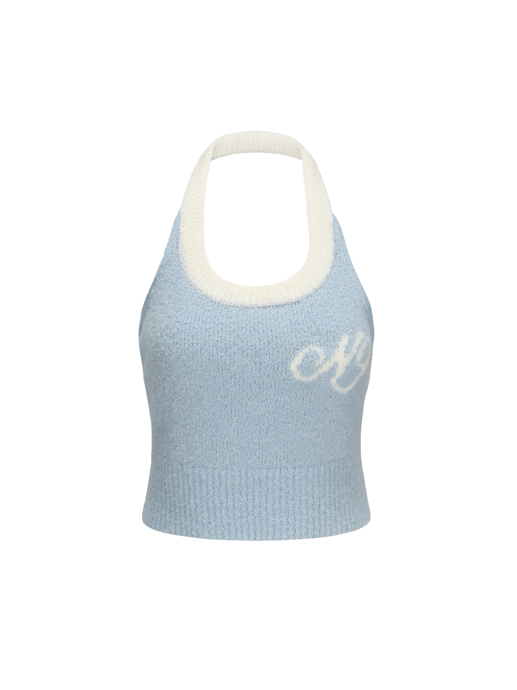 Macie Knit Halter Top (Blue) (Final Sale) in Blue made by Nana Jacqueline